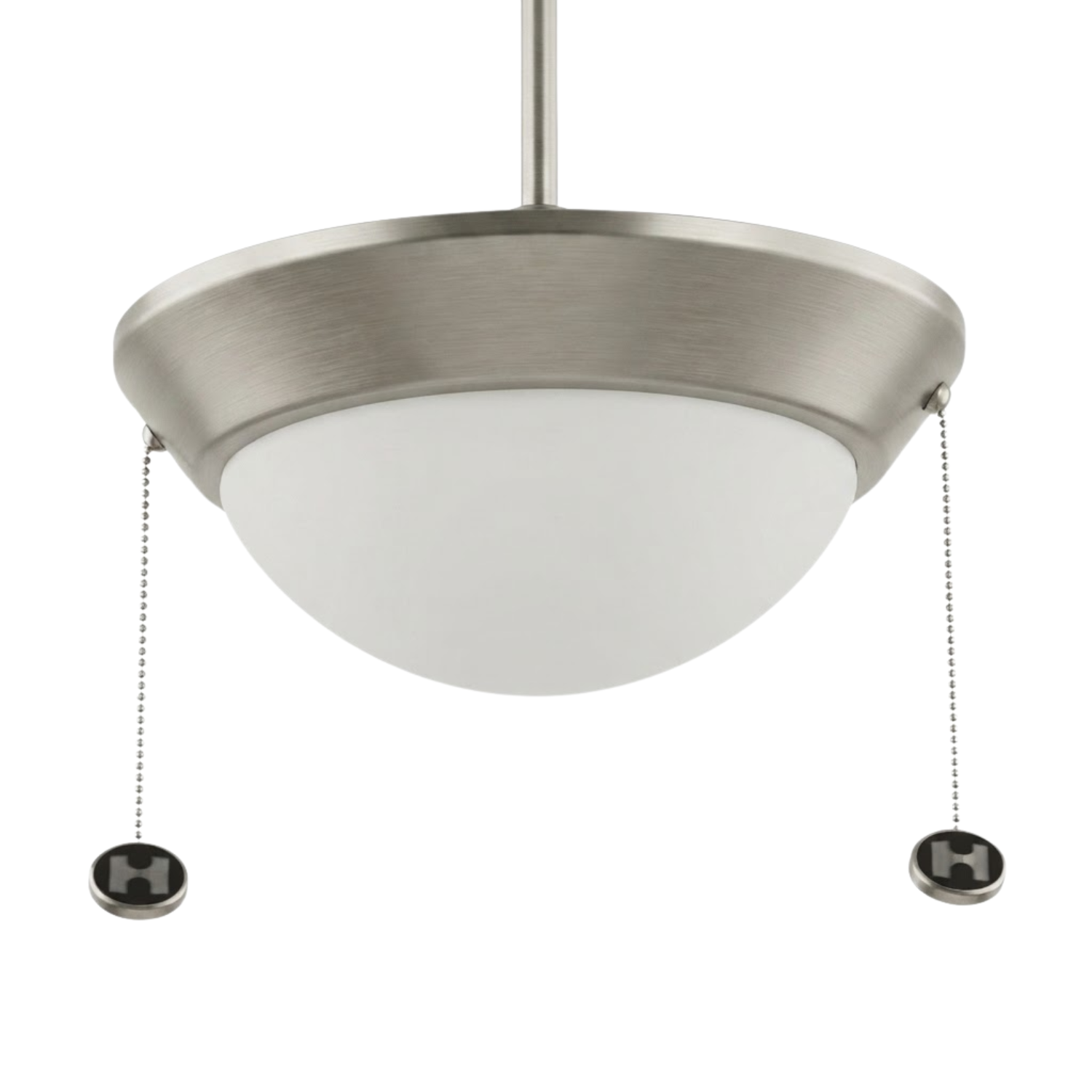 12' Fan Light Kit w/Opal Glass 2xLED Lamps Included - Contemporary Light Kits in Brushed Nickel