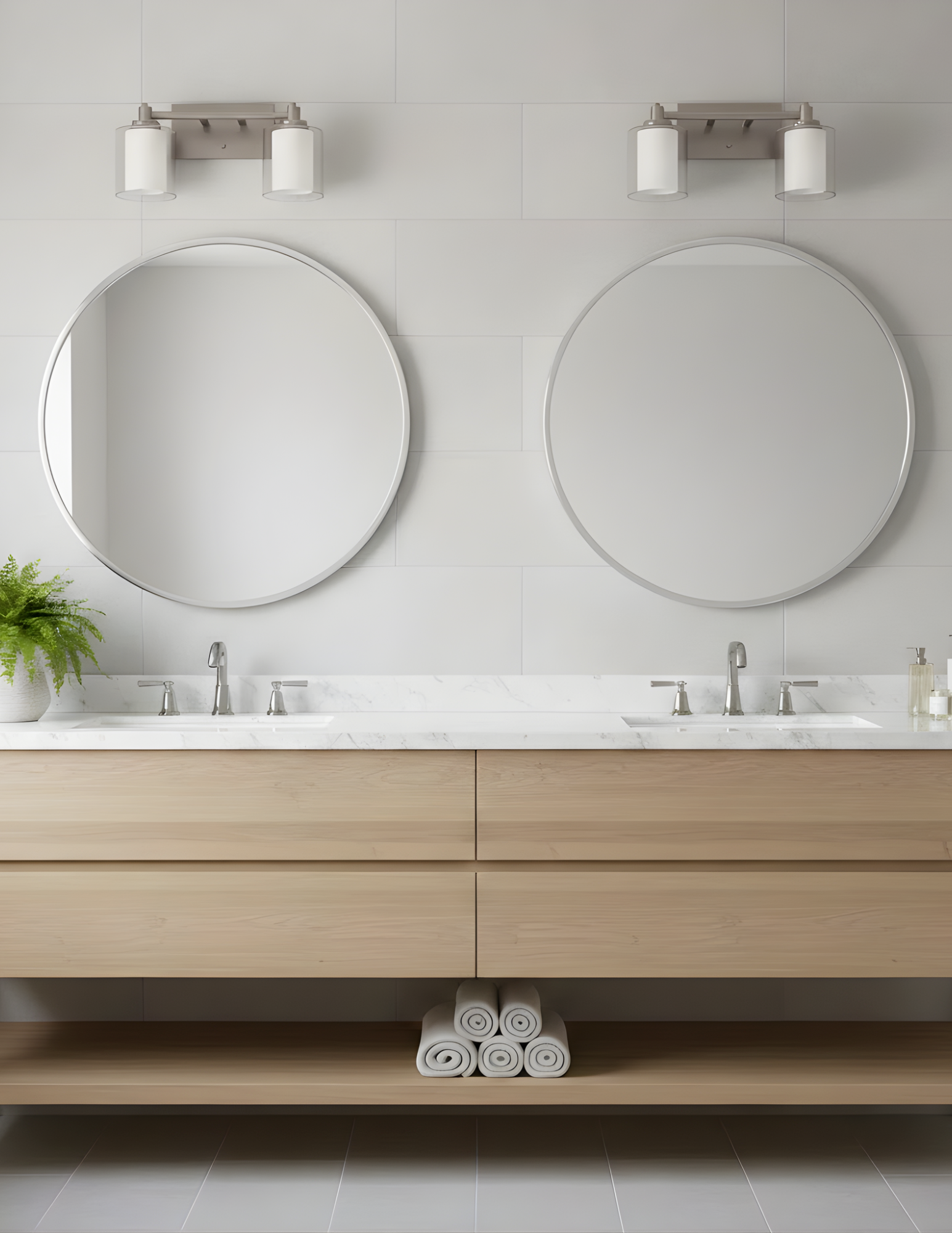 Sonora 2-Light Vanity Clear & White Glass - Bold Vanities