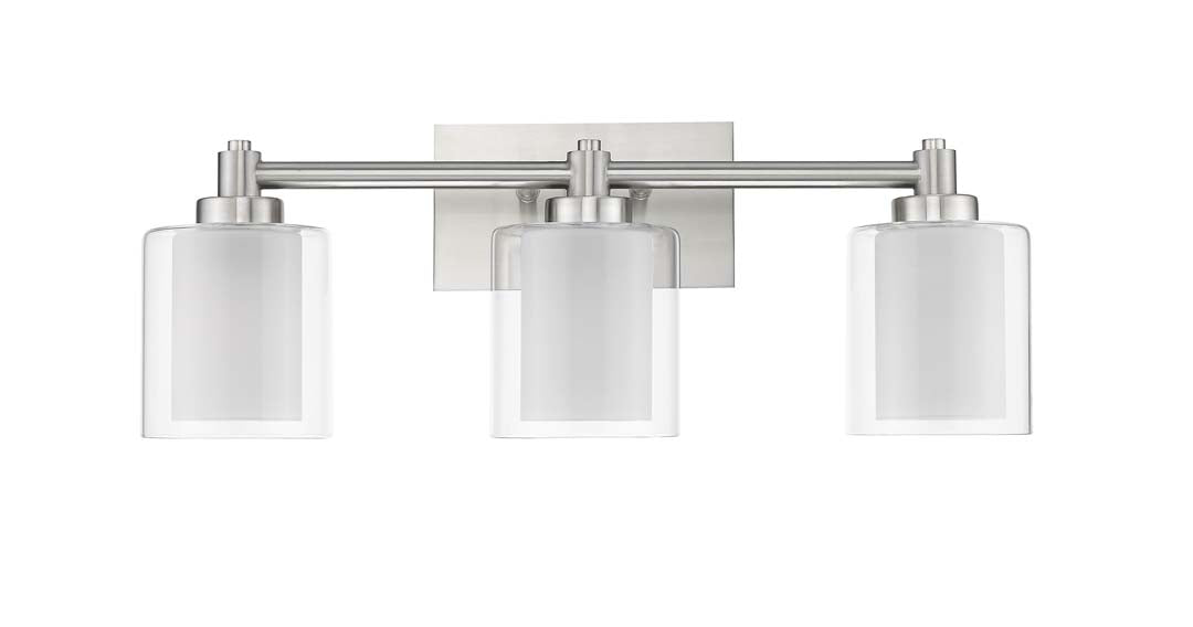 Sonora 3-Light Vanity Clear & White Glass - Functional Vanities