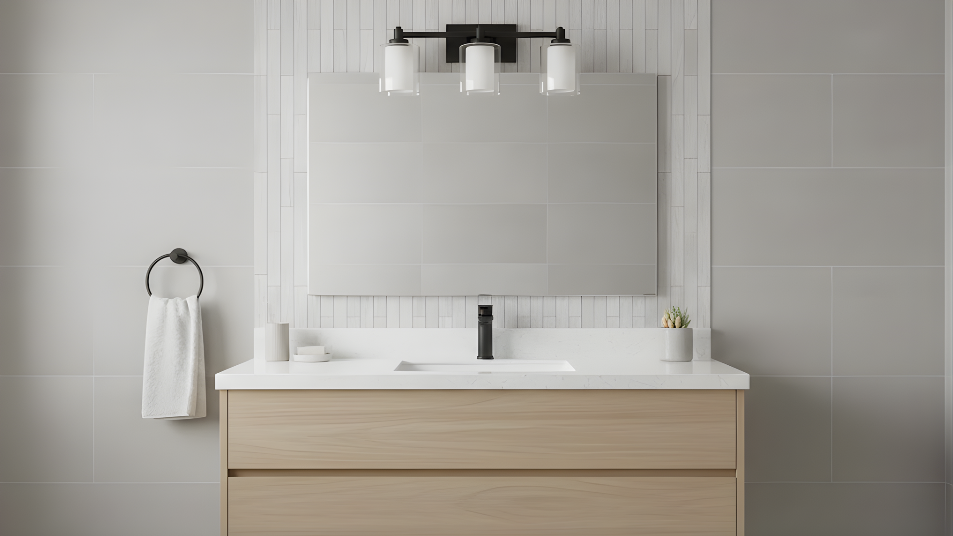 Sonora 3-Light Vanity Clear & White Glass - Functional Vanities