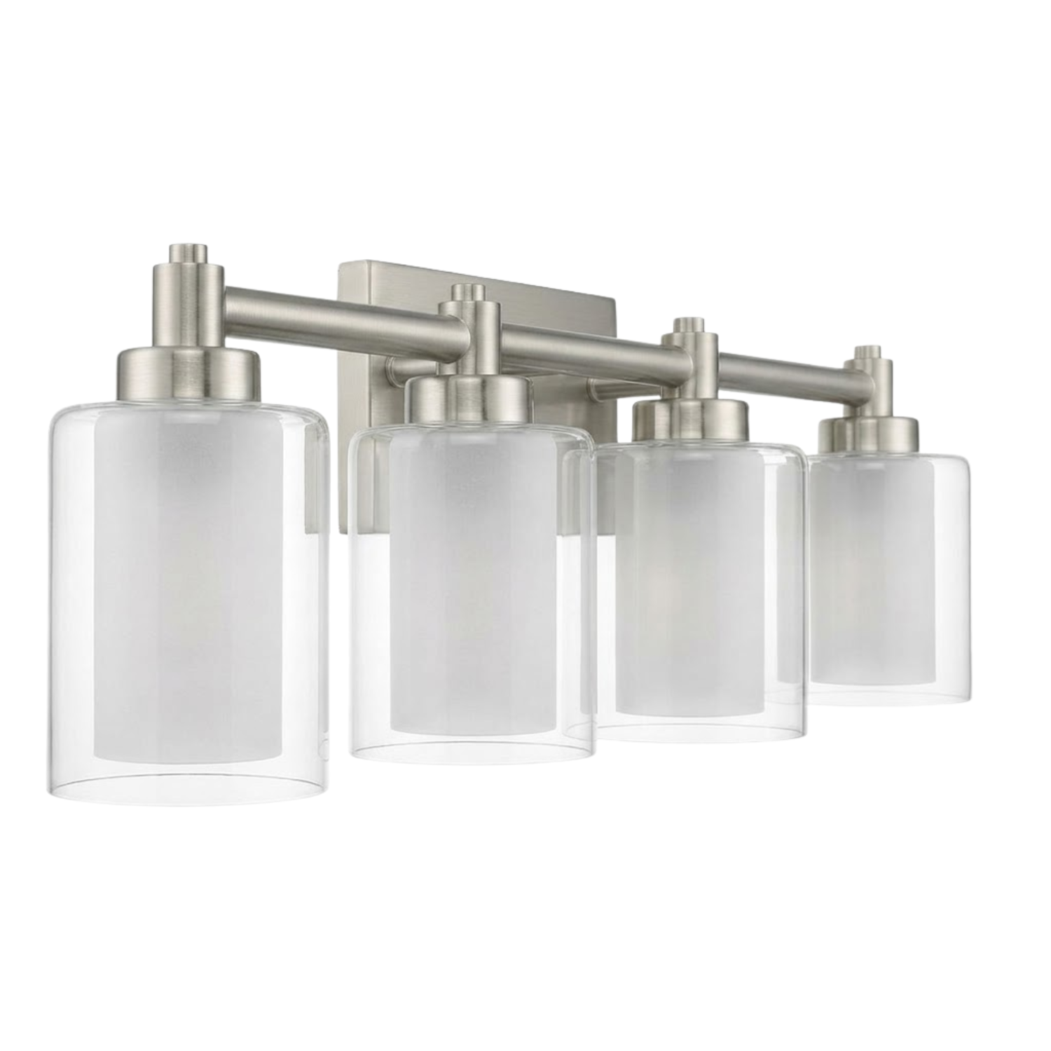 Sonora 4-Light Vanity - Clear & White Glass - Decorative Vanities