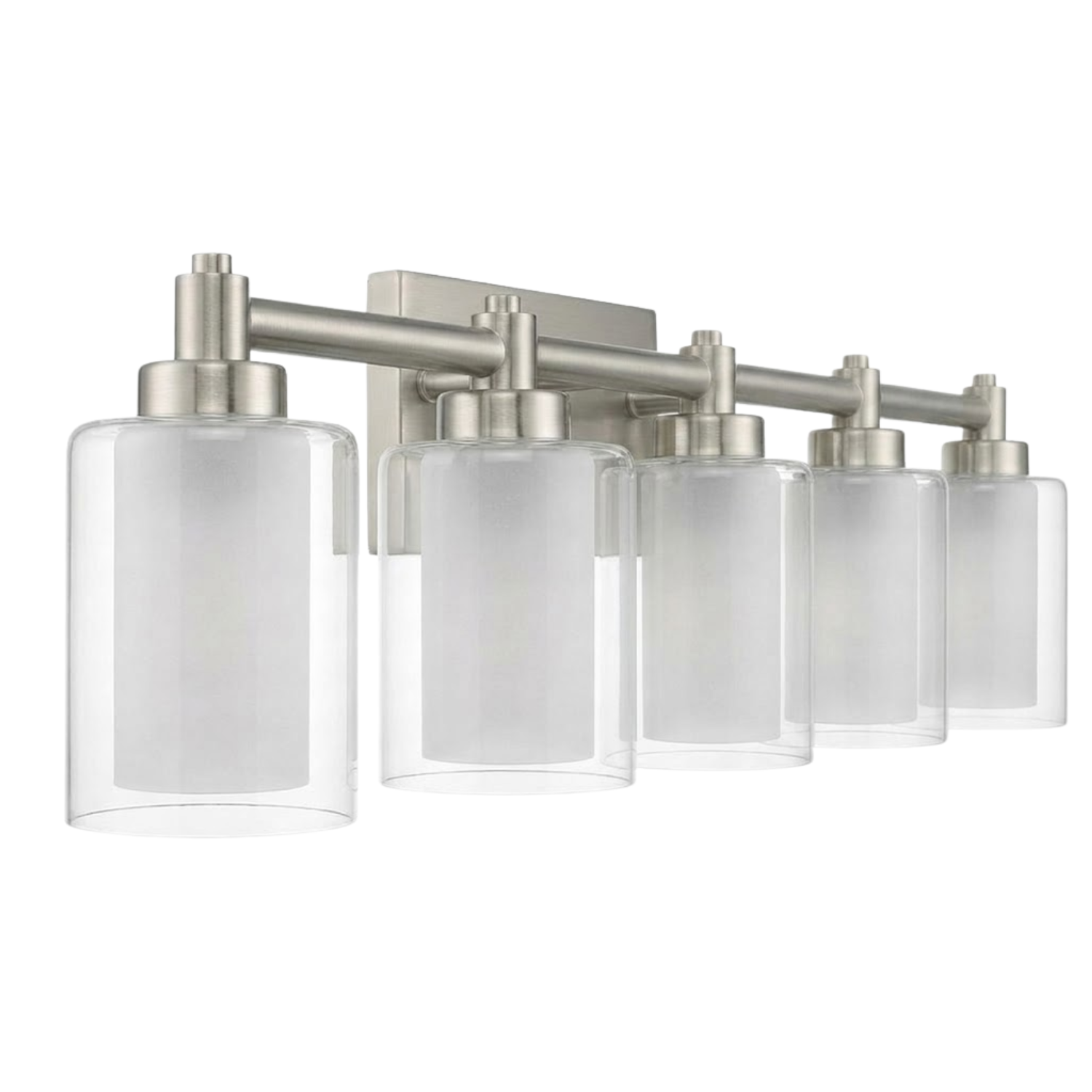 Sonora 5-Light Vanity Clear & White Glass - Transitional Vanities