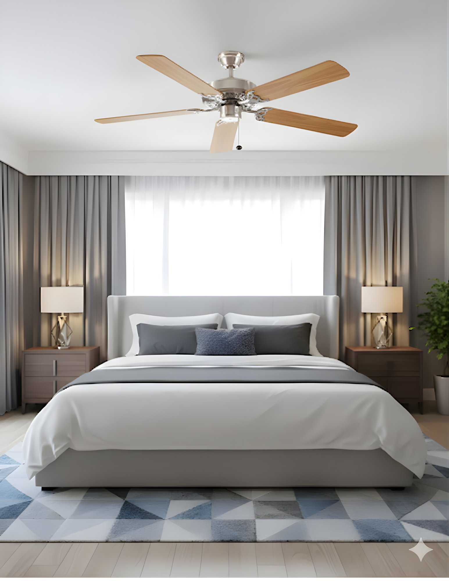 52" 5-Blade Fan MP/WL Blades - Elegant Indoor Fans in Brushed Nickel