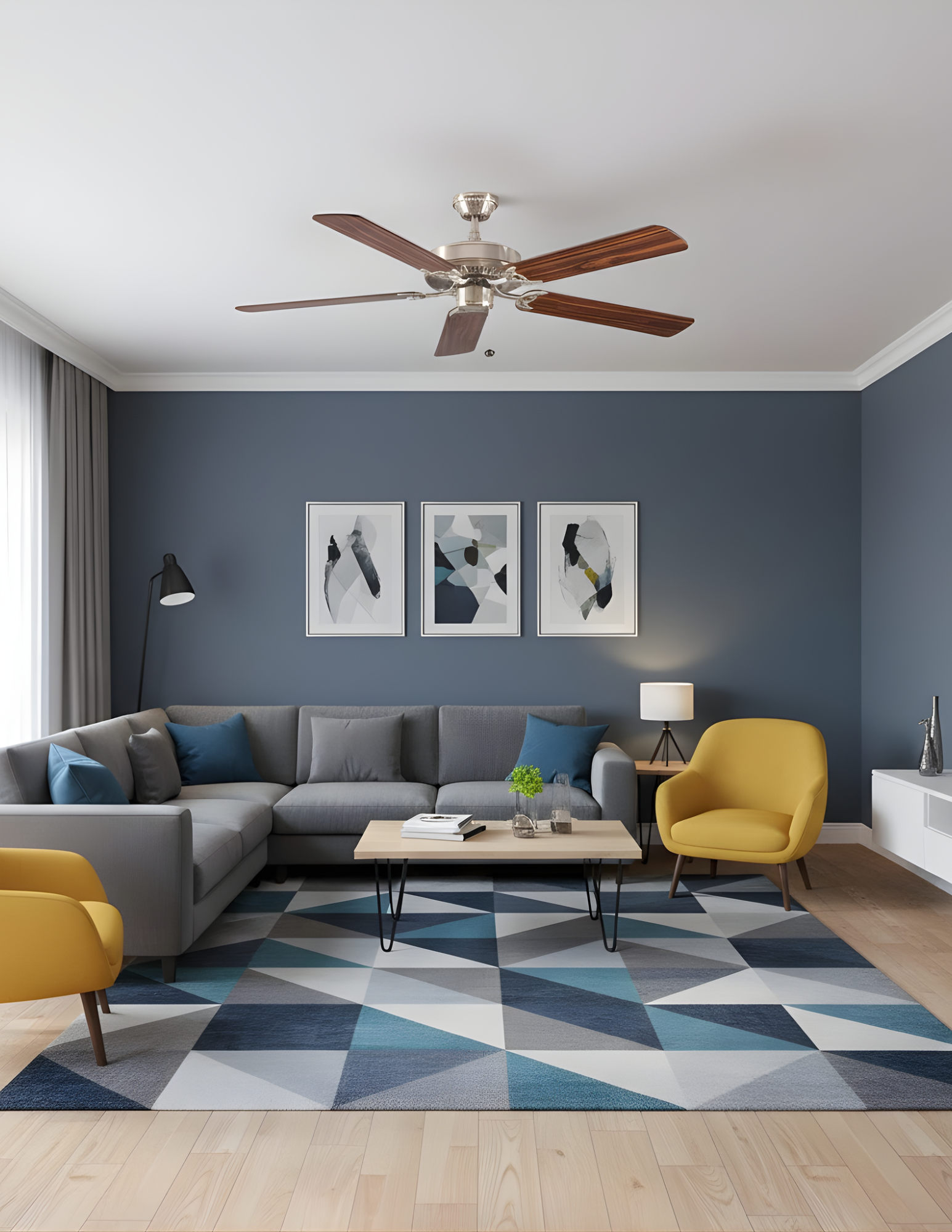 52" 5-Blade Fan MP/WL Blades - Elegant Indoor Fans in Brushed Nickel