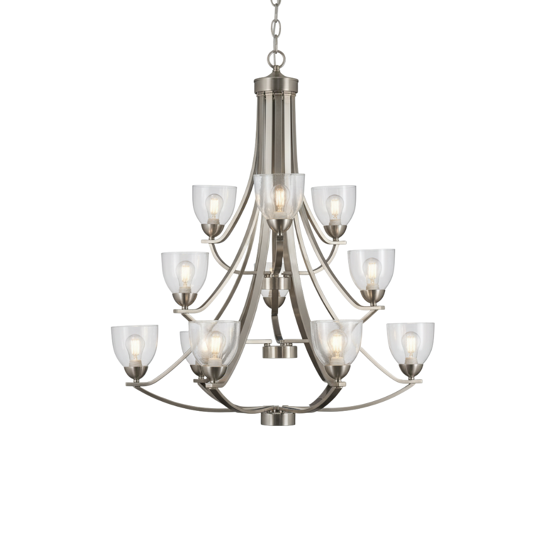 Victoria 12-Light Chandelier Clear Glass - Statement-Making Chandeliers