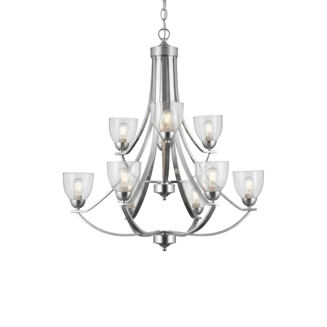 Victoria 9-Light Chandelier Clear Glass - Timeless Chandeliers