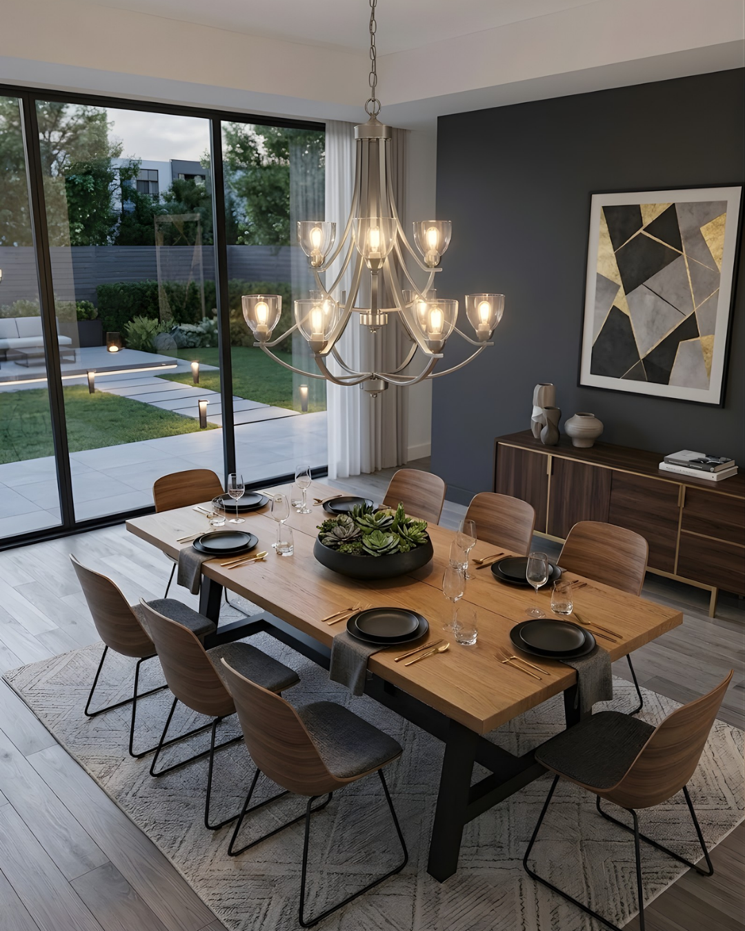 Victoria 9-Light Chandelier Clear Glass - Timeless Chandeliers