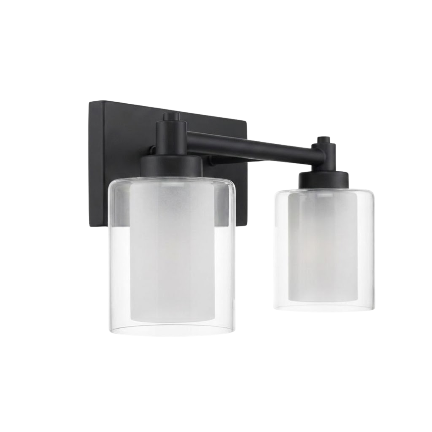 Sonora 2-Light Vanity Clear & White Glass - Bold Vanities