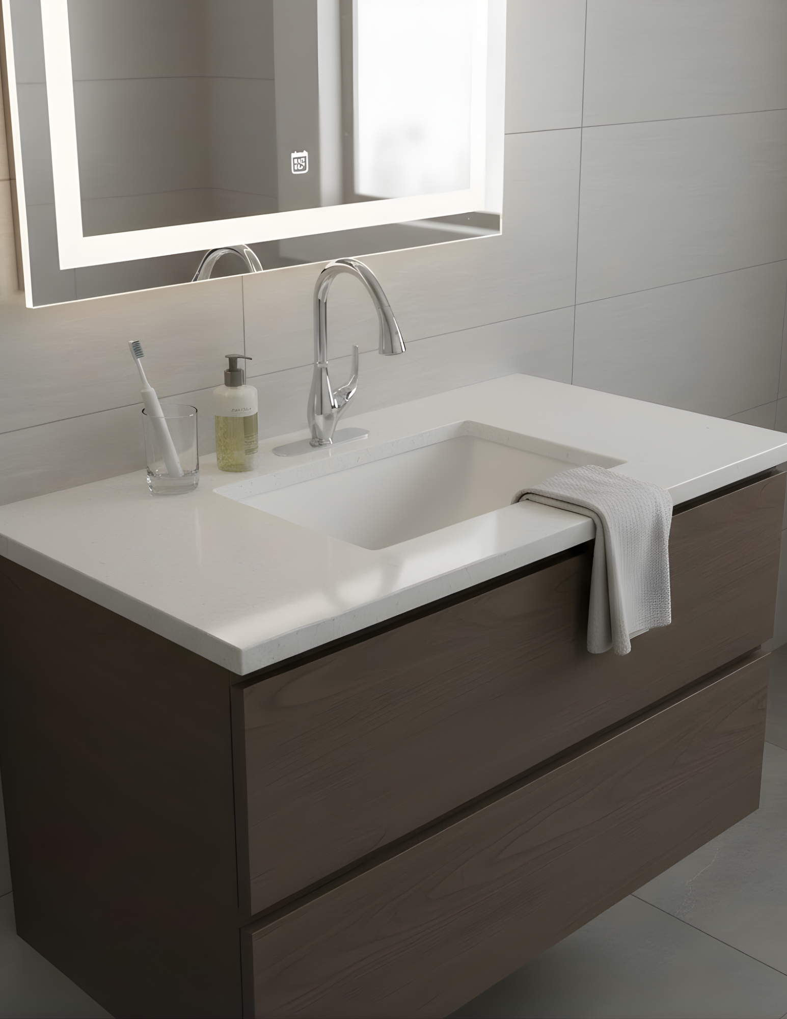 Single Handle Pull Down Kitchen Faucet - Stylish Bath Hardware in Brushed Nickel