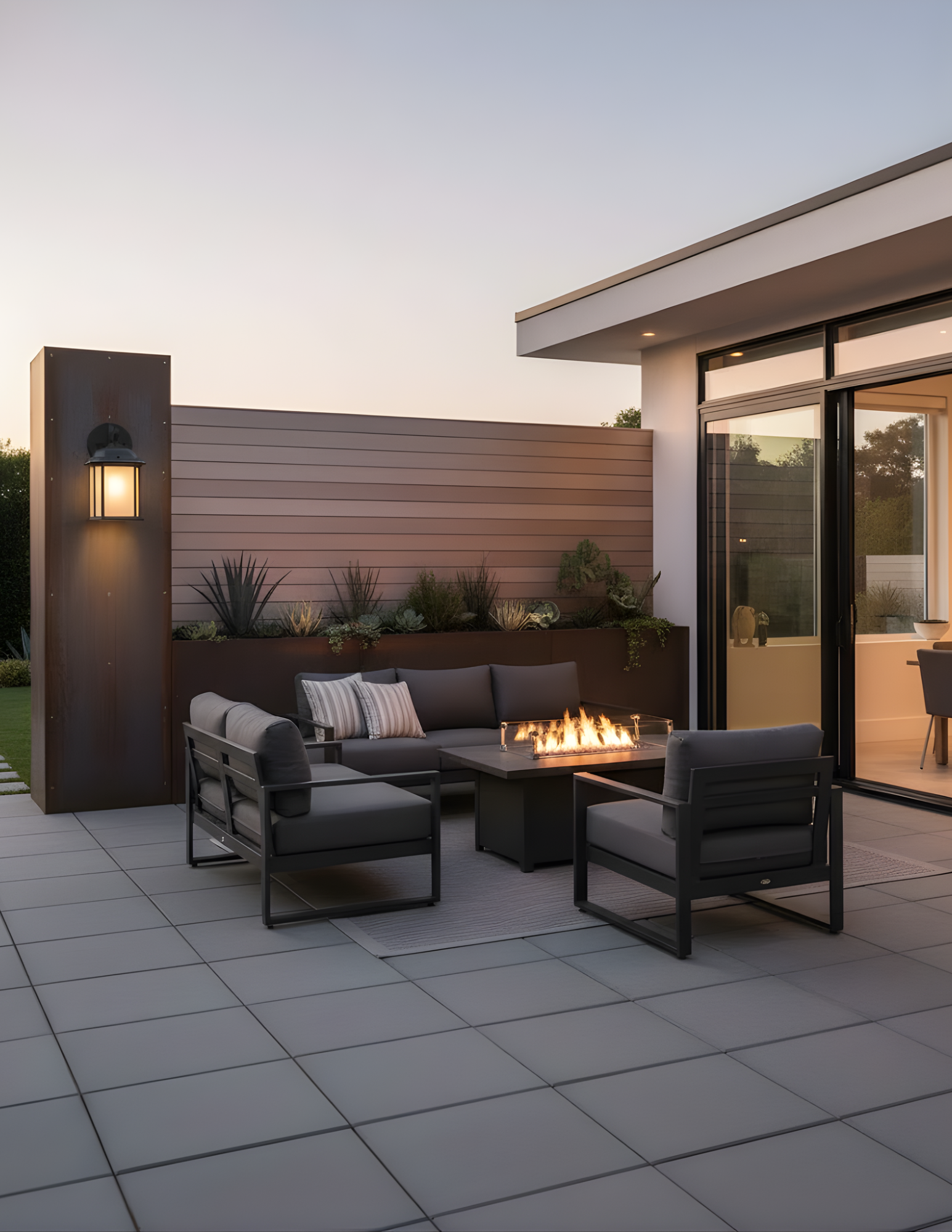 Paco 1-Light Frosted Glass Coach Light - Textured Black - Clean-Line Exterior