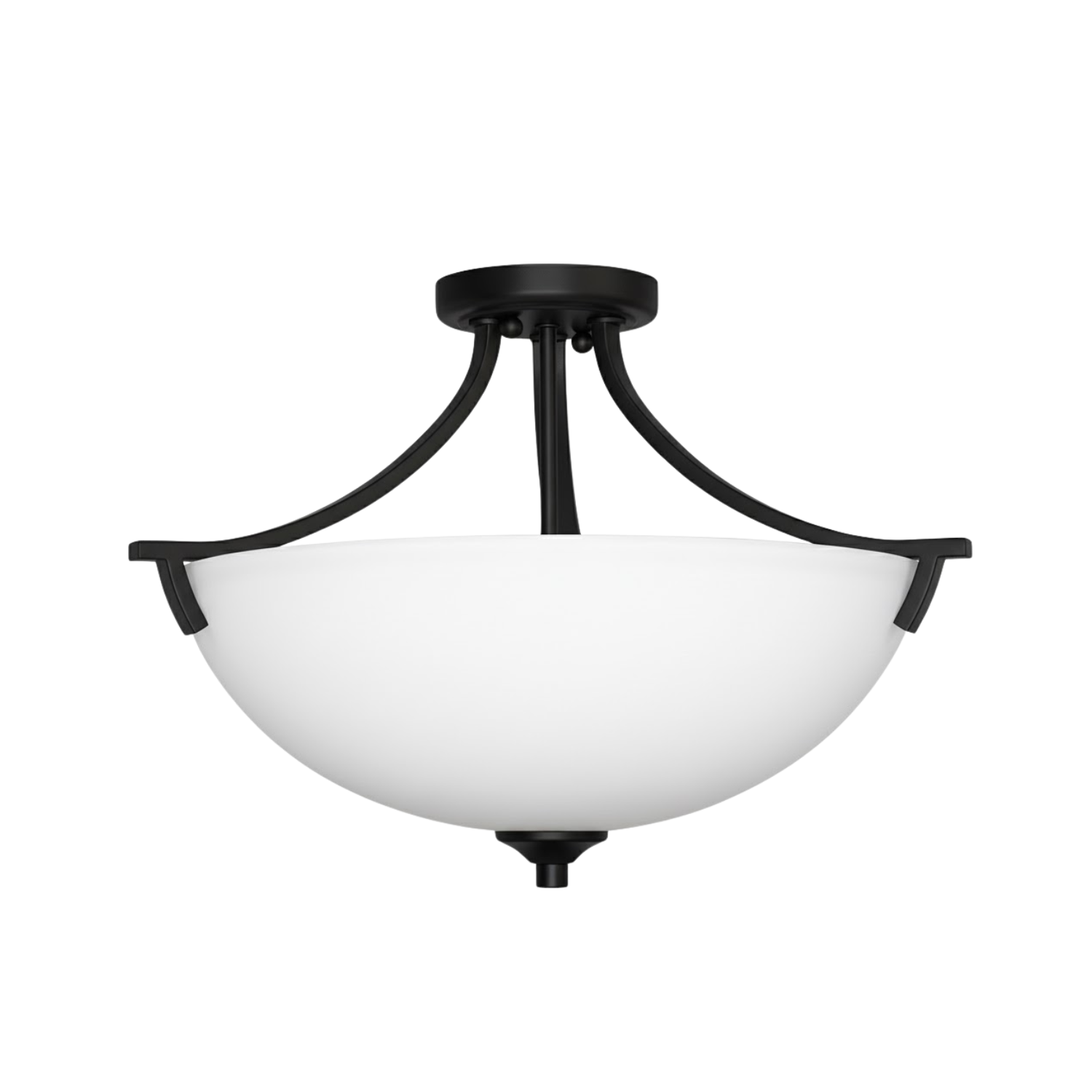 Victoria 3-Light Semi Flush Entry White Glass - Decorative Ceiling Mounts