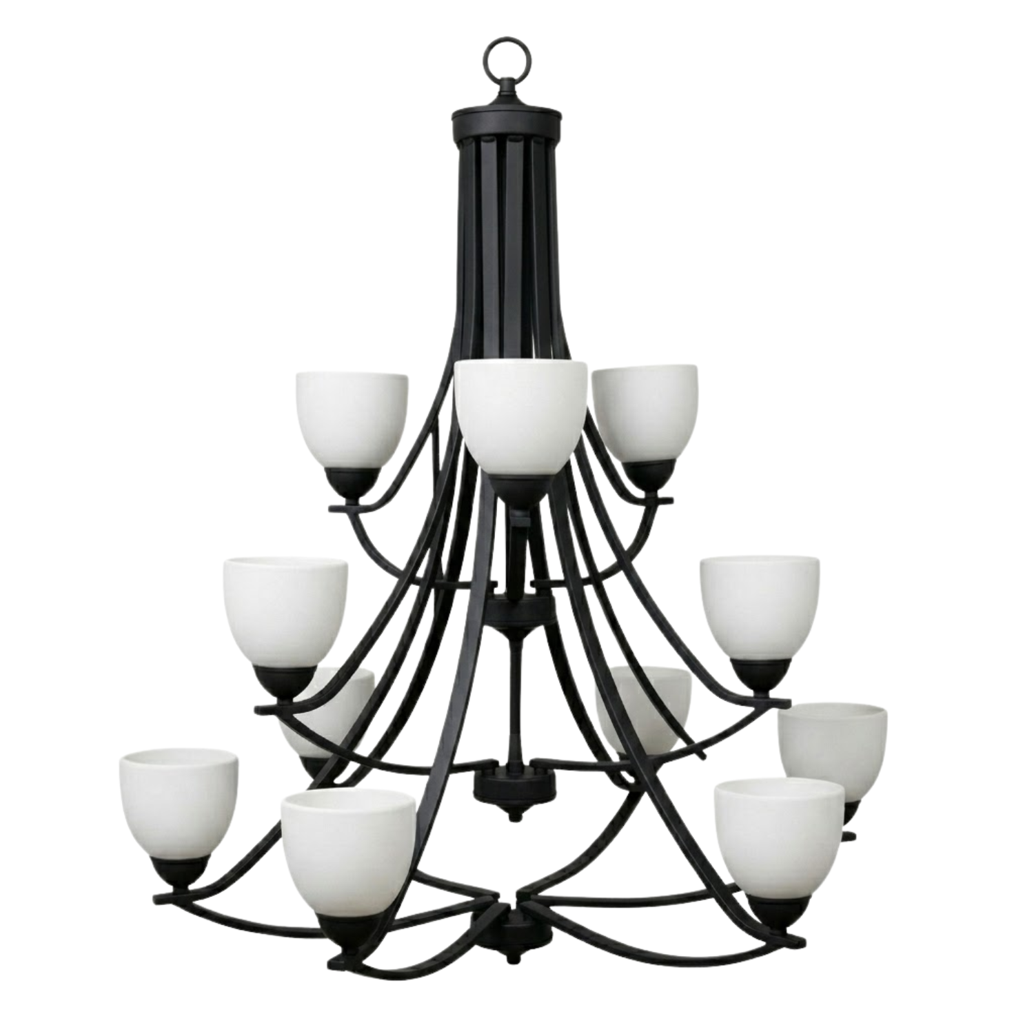 Victoria 12-Light Chandelier White Glass - Classic Chandeliers