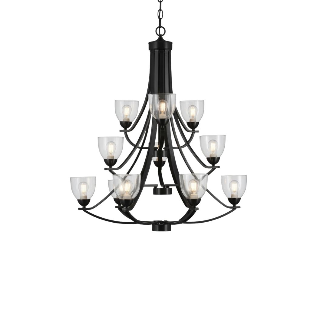 Victoria 12-Light Chandelier Clear Glass - Statement-Making Chandeliers