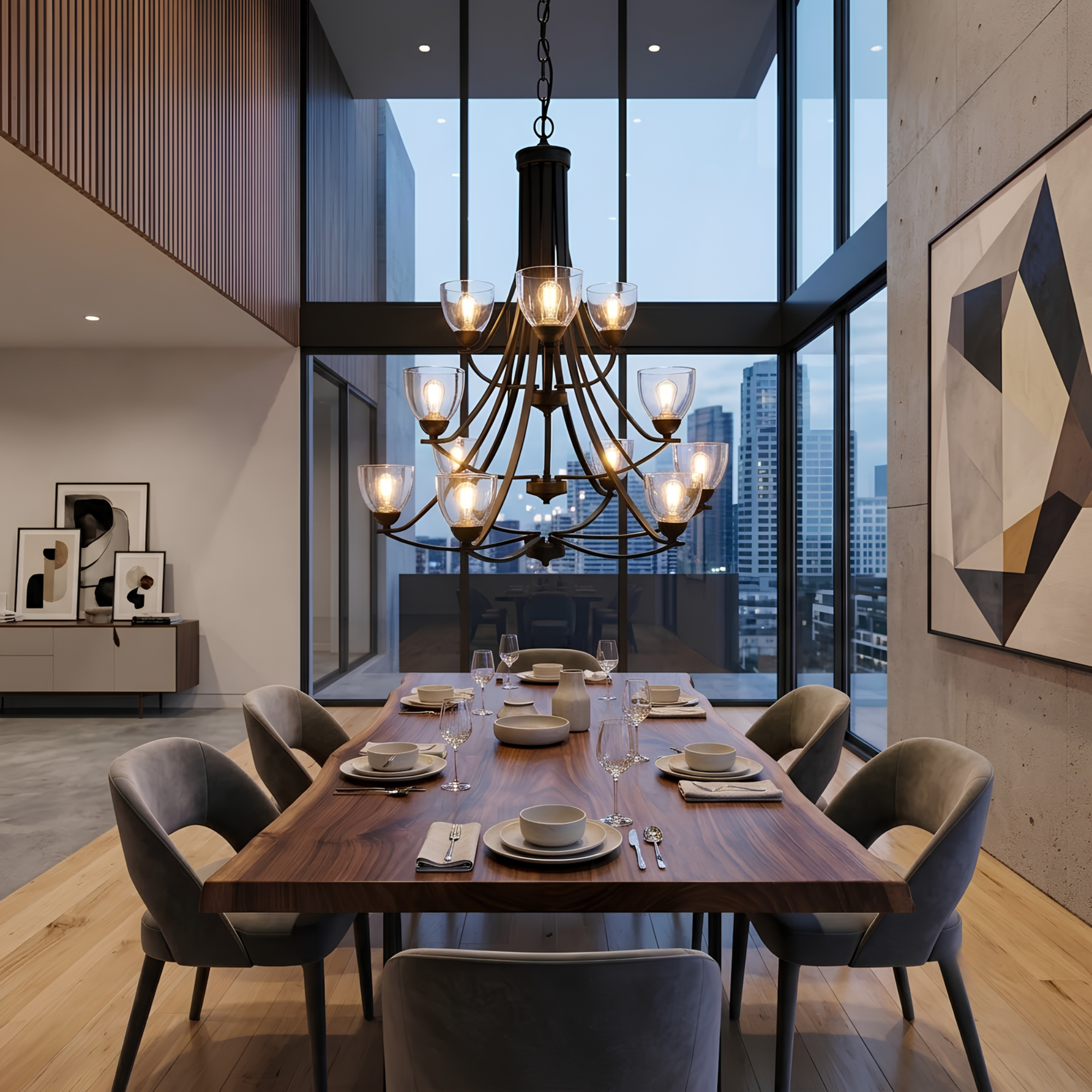 Victoria 12-Light Chandelier Clear Glass - Statement-Making Chandeliers