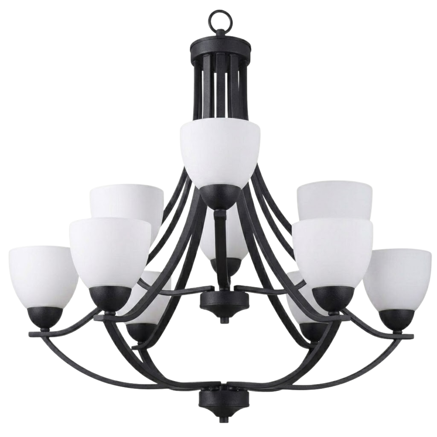 Victoria 9-Light Chandelier White Glass - High-Design Chandeliers