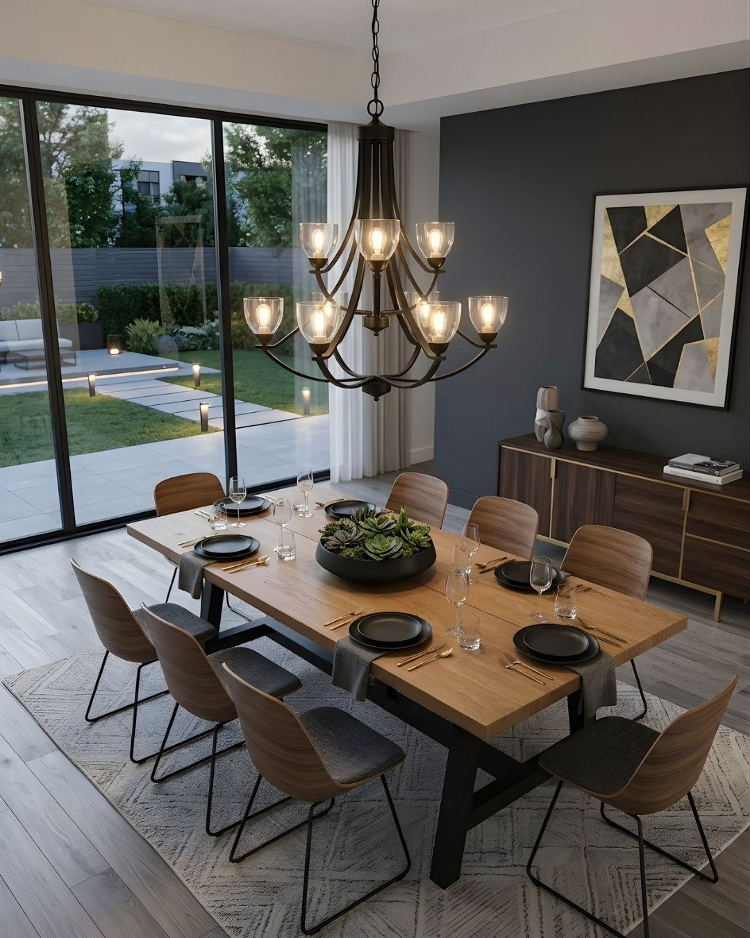 Victoria 9-Light Chandelier Clear Glass - Timeless Chandeliers