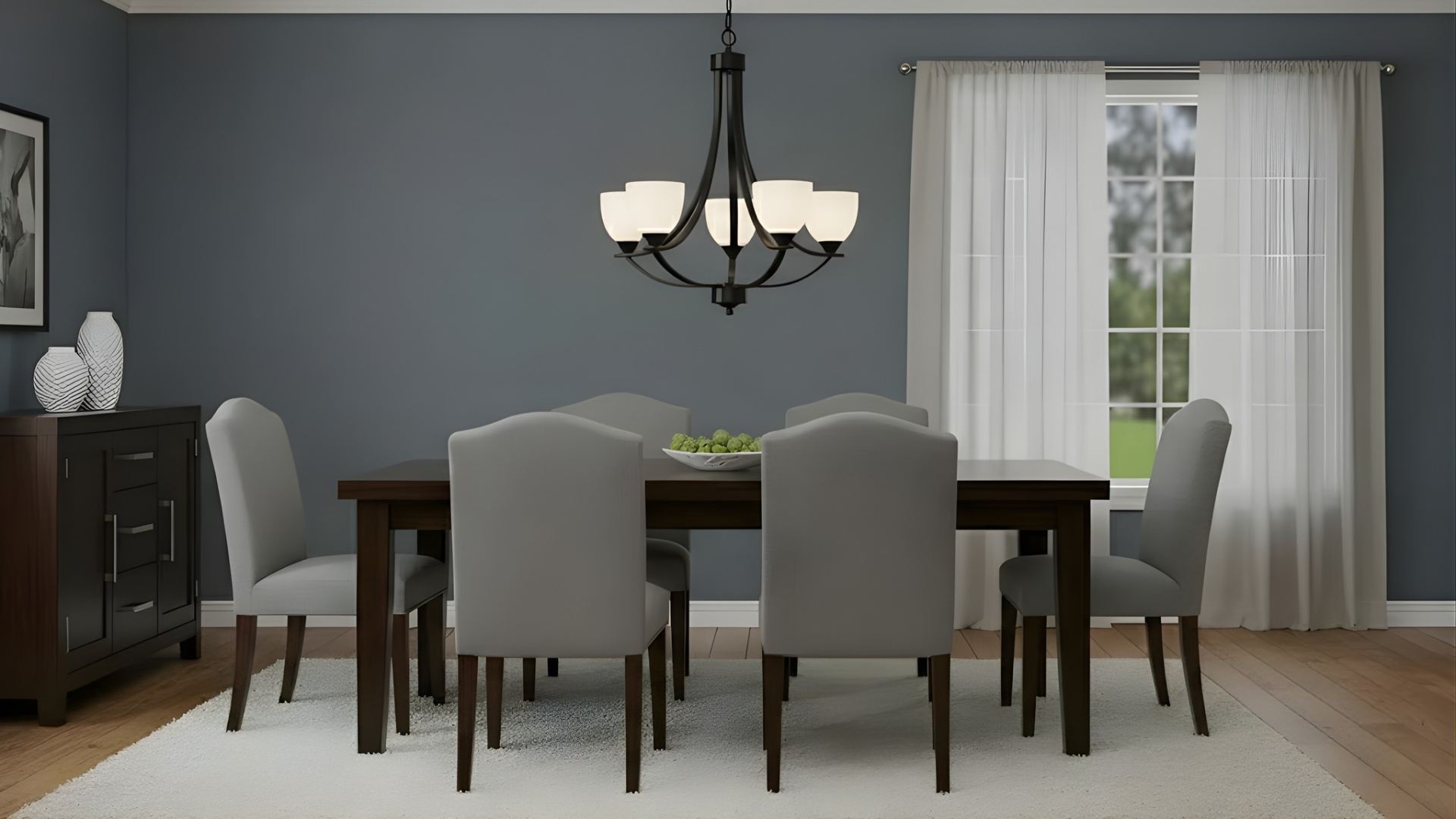Victoria 5-Light Chandelier White Glass - Stylish Chandeliers