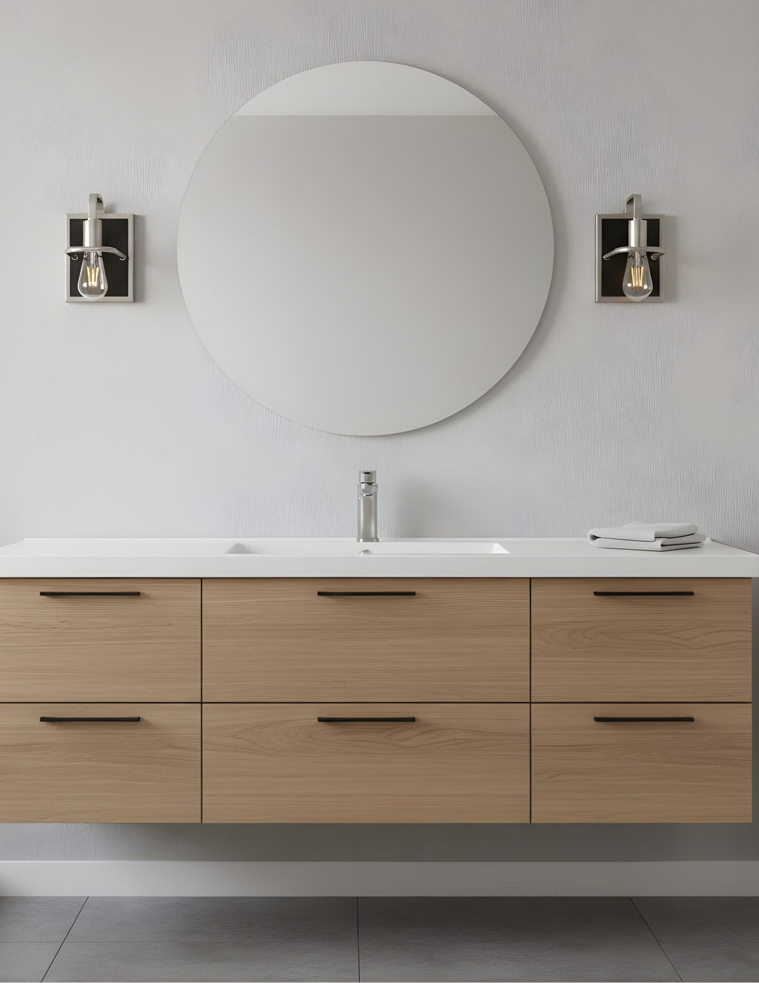 Justin 1-Light Wall Sconce with Accents - Chic Wall Sconces in Matte Black / Brushed Nickel