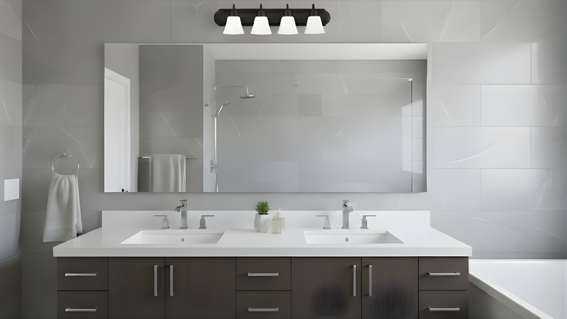 4-Light Racetrack w/Arms - G-423 - Functional Vanities