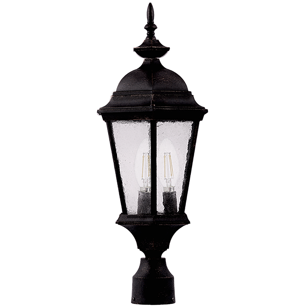 Griggs Post Mounted Coach Light - Contemporary Exterior in Matte Black