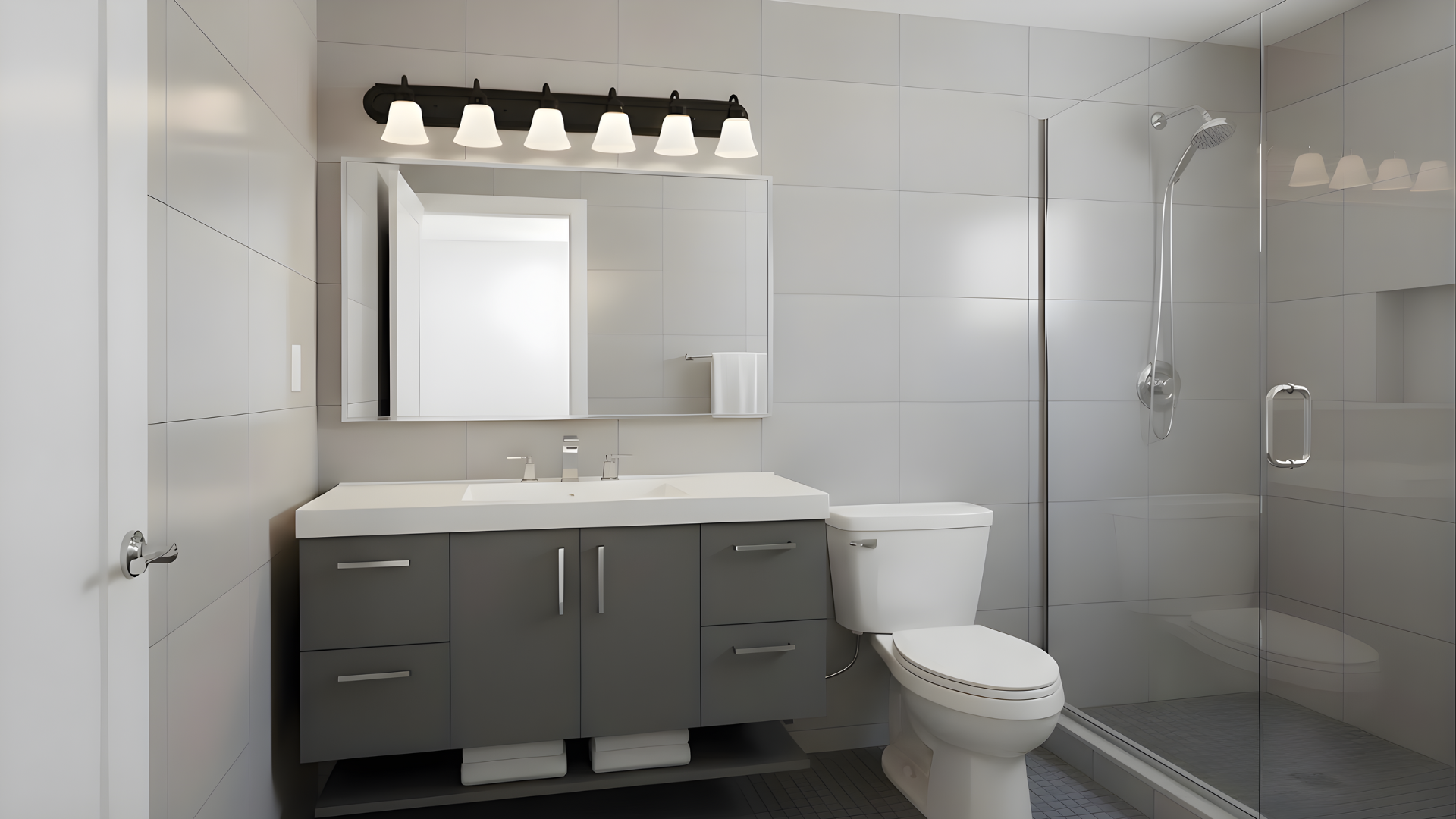 6-Light Racetrack w/Arms - G-423 - High-Design Vanities