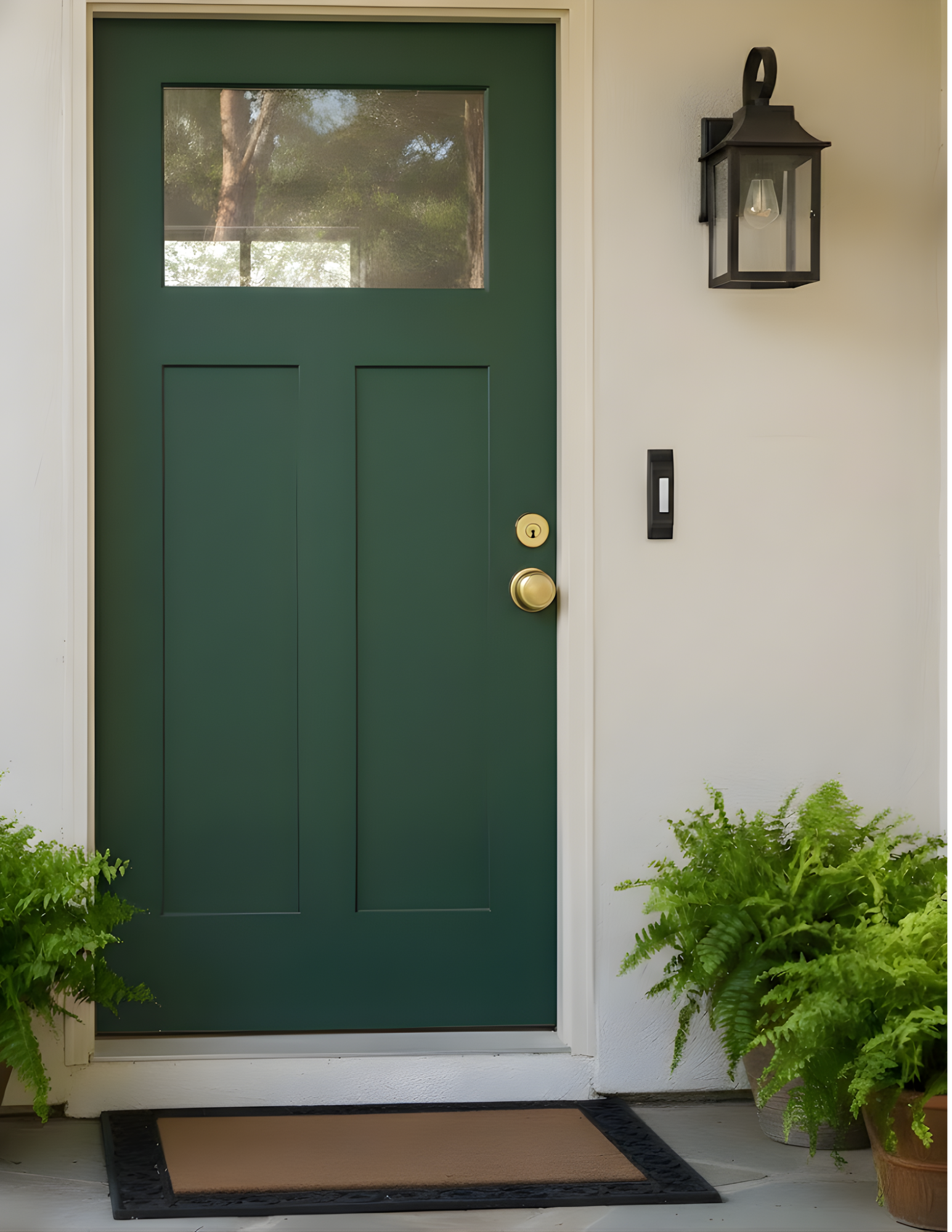 Lighted Doorbell Button - Statement-Making Door Hardware in Matte Black