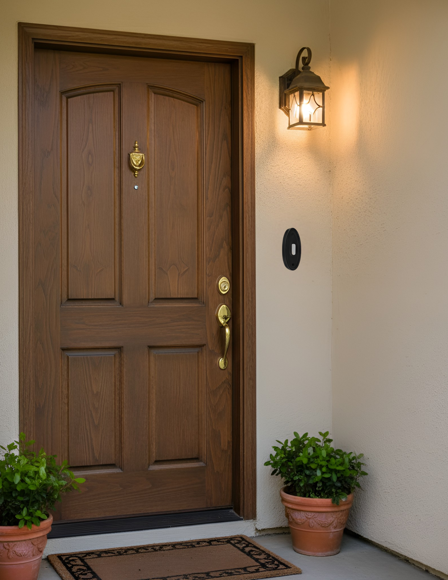Doorbell Button - Large Oval - Minimalist Door Hardware in Matte Black
