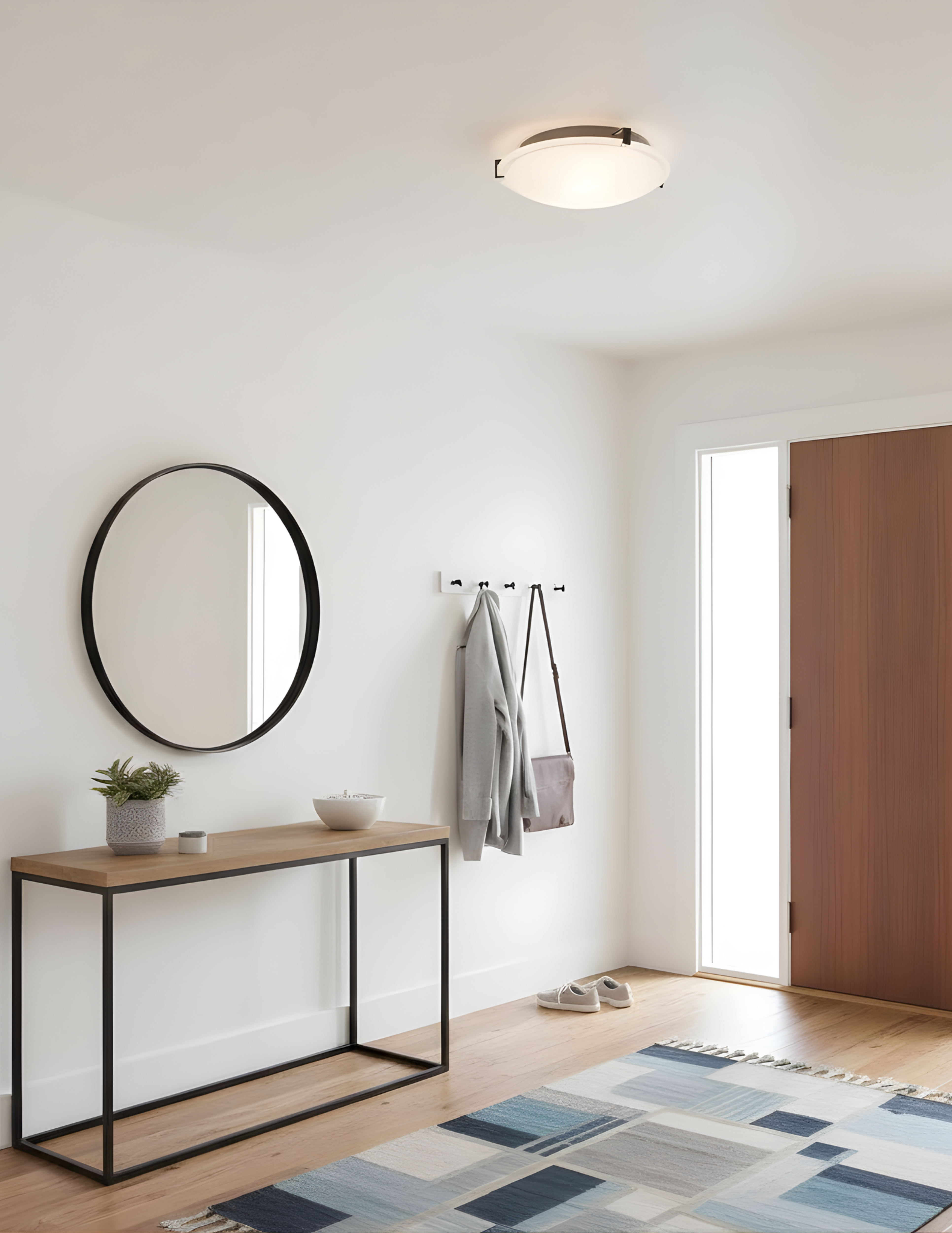 3-Light 3 Square Tab Ceiling Mount White Glass - Functional Ceiling Mounts in Matte Black