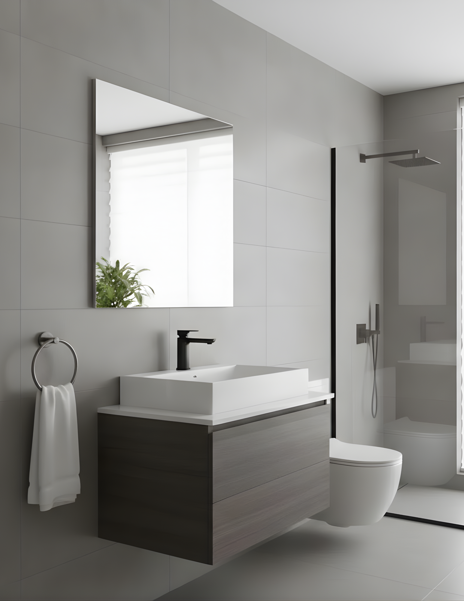 Modern Round Towel Ring - Versatile Bath Hardware