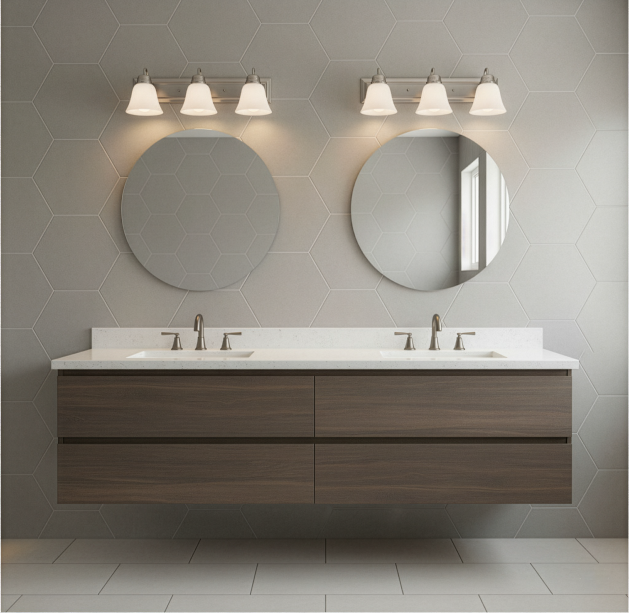 Zora 3-Light 24" Square Back Vanity - Clean-Line Vanities