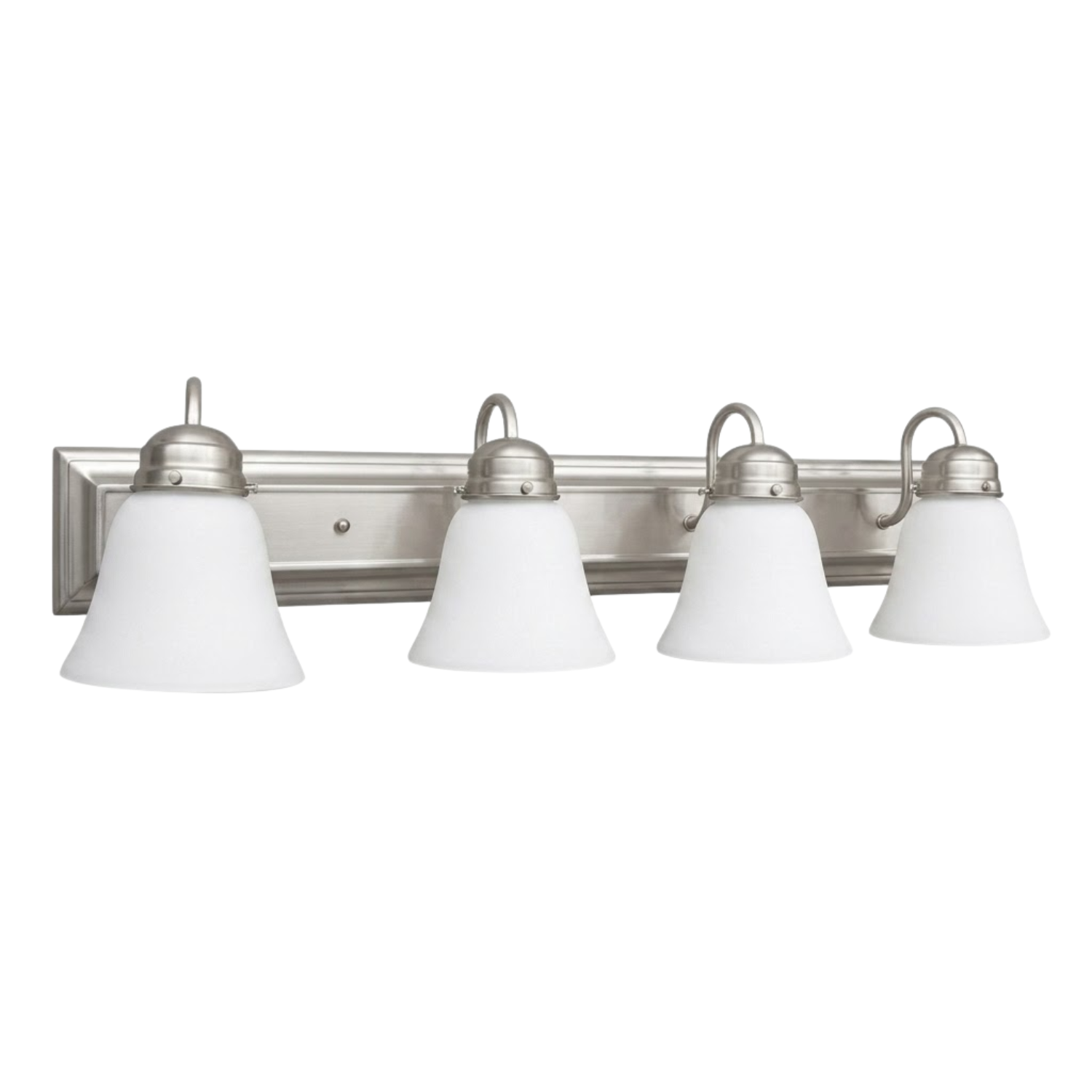 Zora 4-Light 30" Square Back Vanity - Contemporary Vanities in Brushed Nickel