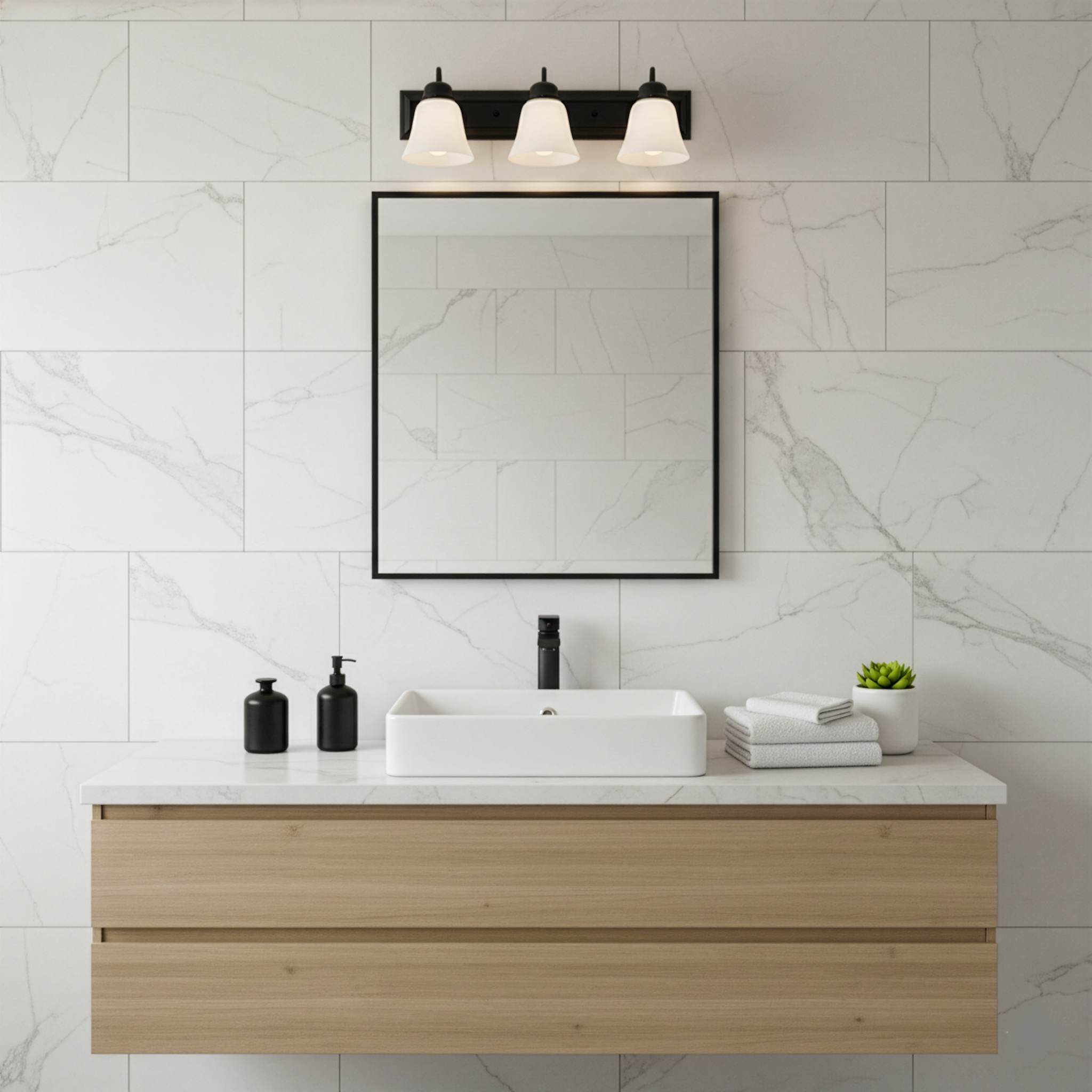 Zora 3-Light 24" Square Back Vanity - Clean-Line Vanities
