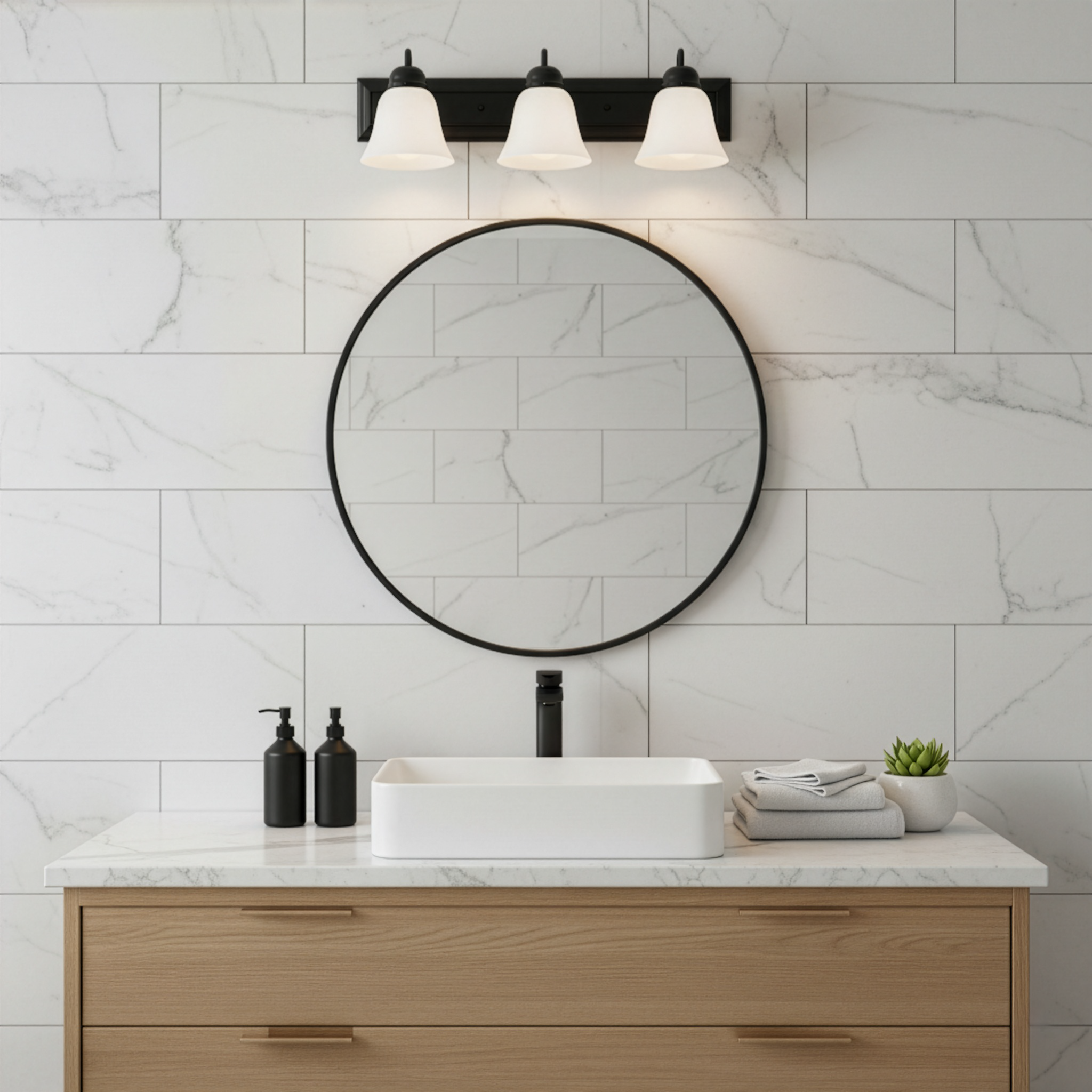 Zora 3-Light 24" Square Back Vanity - Clean-Line Vanities