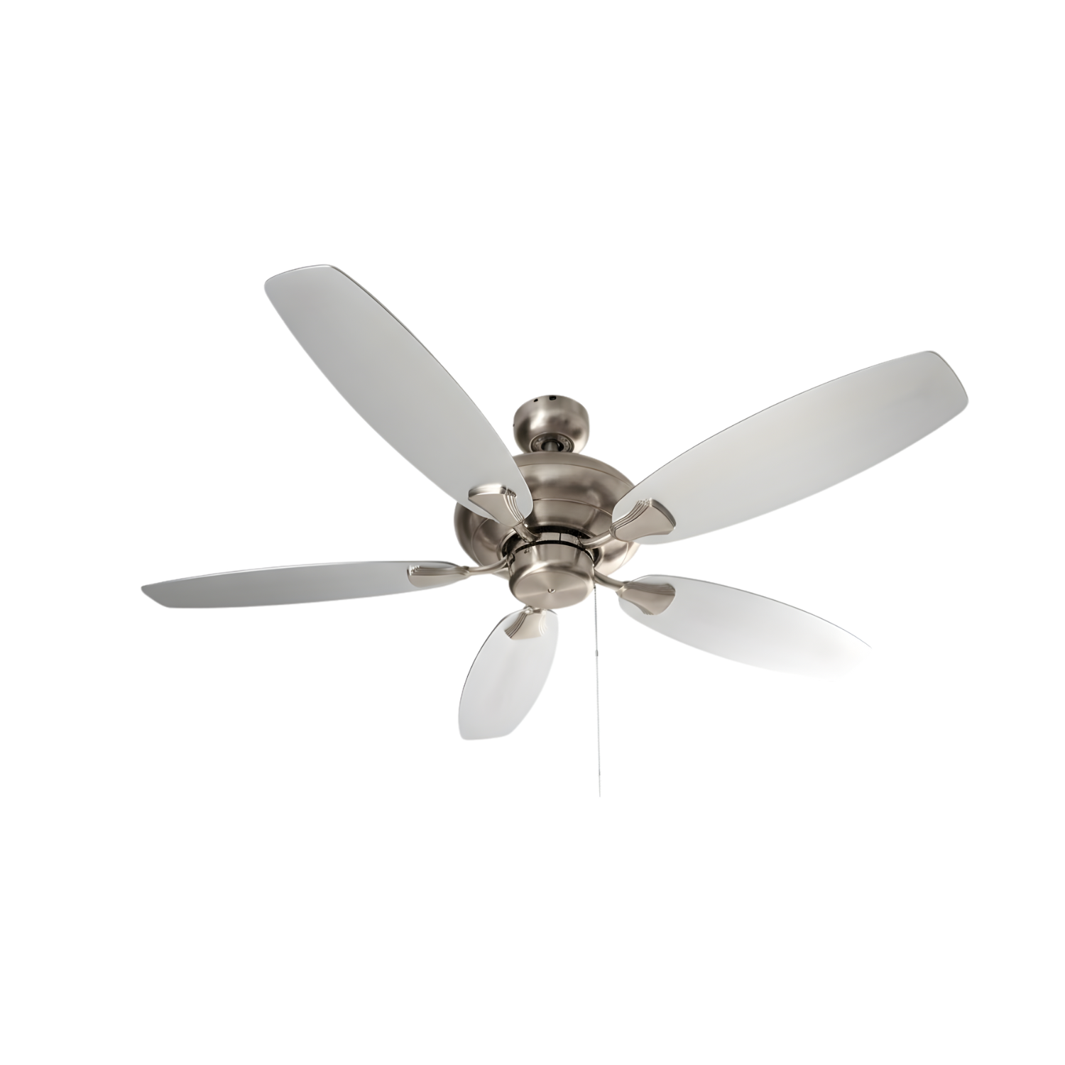 52" 5-Blade UFO Fan - Silver/Walnut Blades - Versatile Indoor Fans