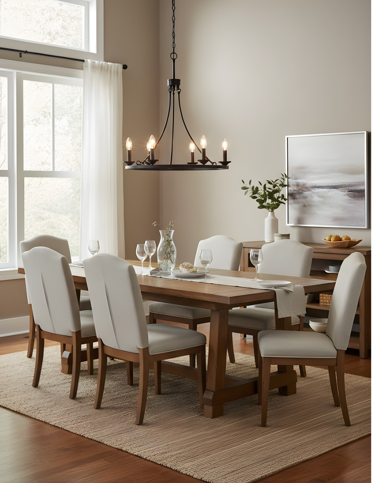 Trento 6-Light Ring Chandelier E12 - Decorative Chandeliers in Matte Black