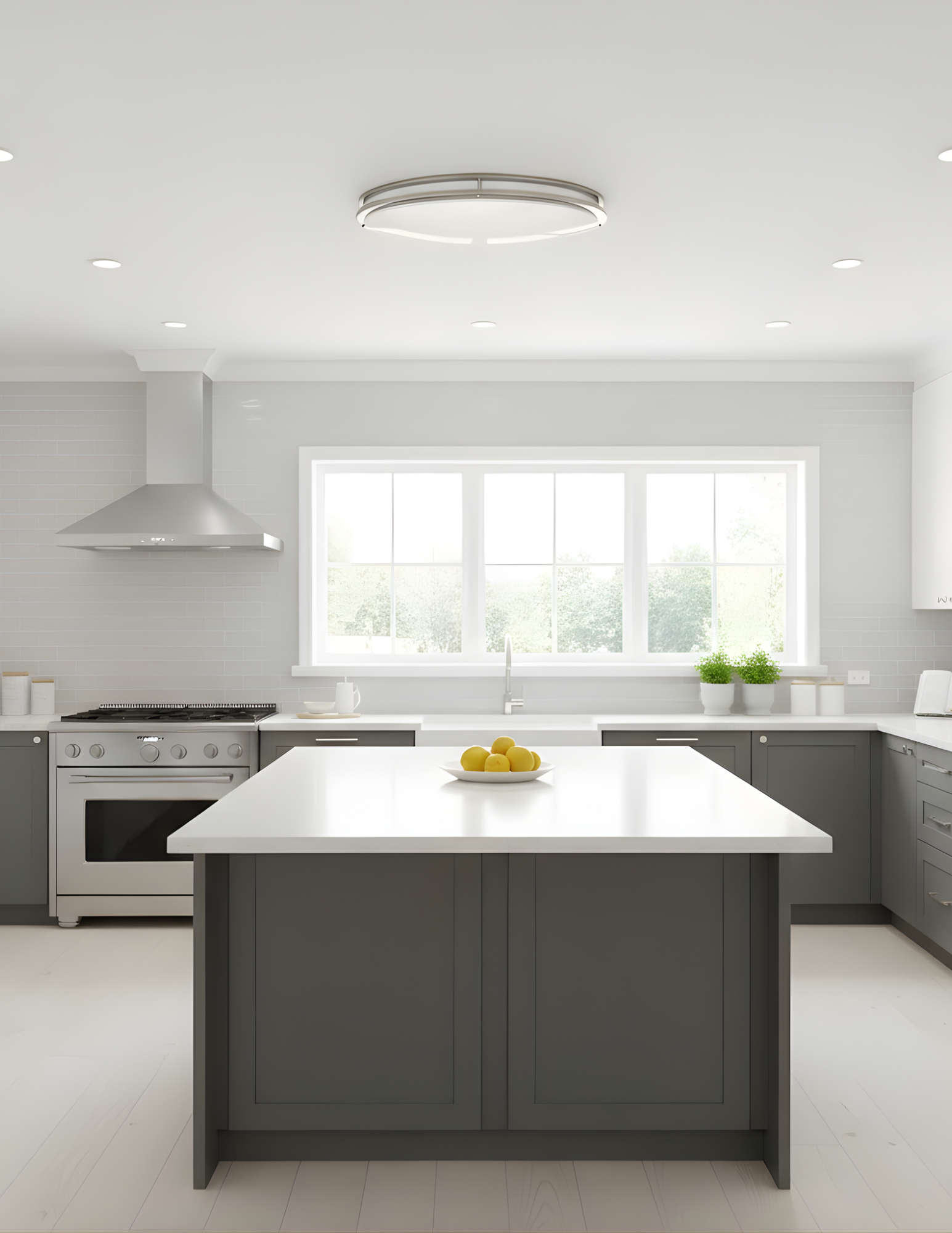 32" Oval Acrylic Flush Mount- NK - Clean-Line Ceiling Mounts