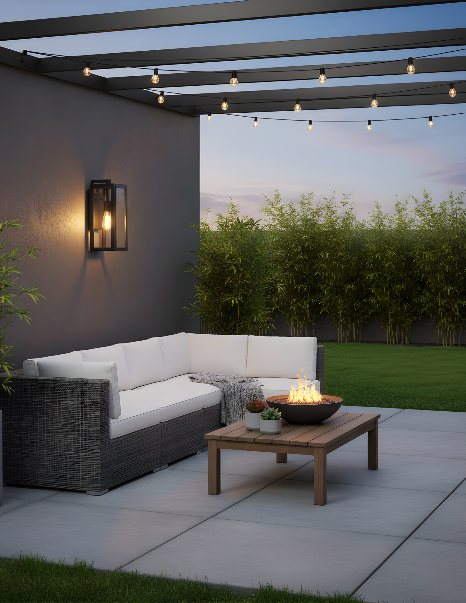 Jannu Medium Clear Glass Cube Coach Light - Stylish Exterior in Matte Black