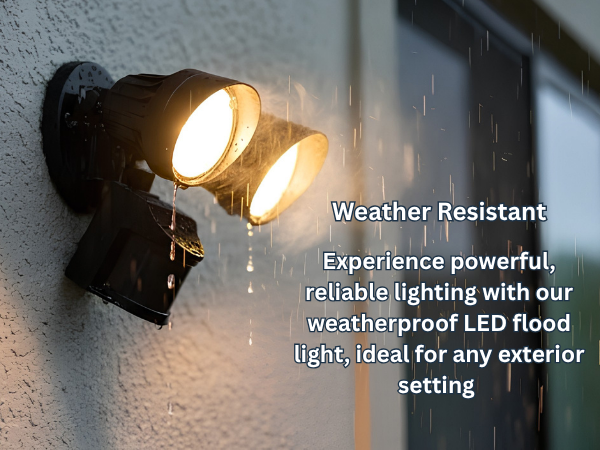 LED-Double Flood-Matte Black (includes Motion Sensor) 20W 3000K - Elegant Flood Lights