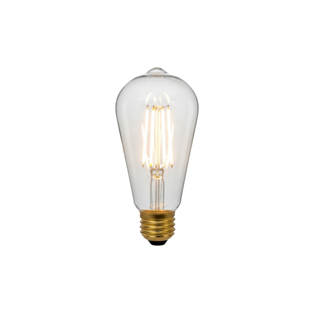 LED ST19 Clear Vintage Filament Lamp - 7W - 3000K - Timeless LED Bulbs