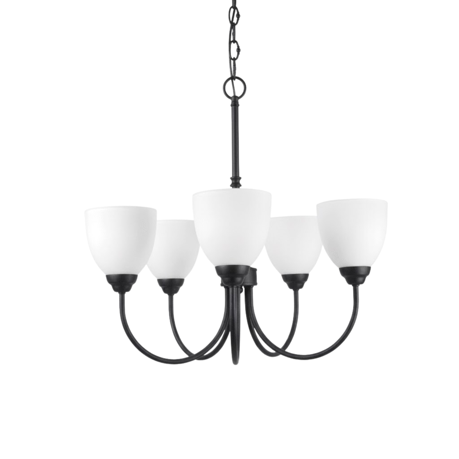 Laredo 5-Light Chandelier - White Glass - Eye-Catching Chandeliers