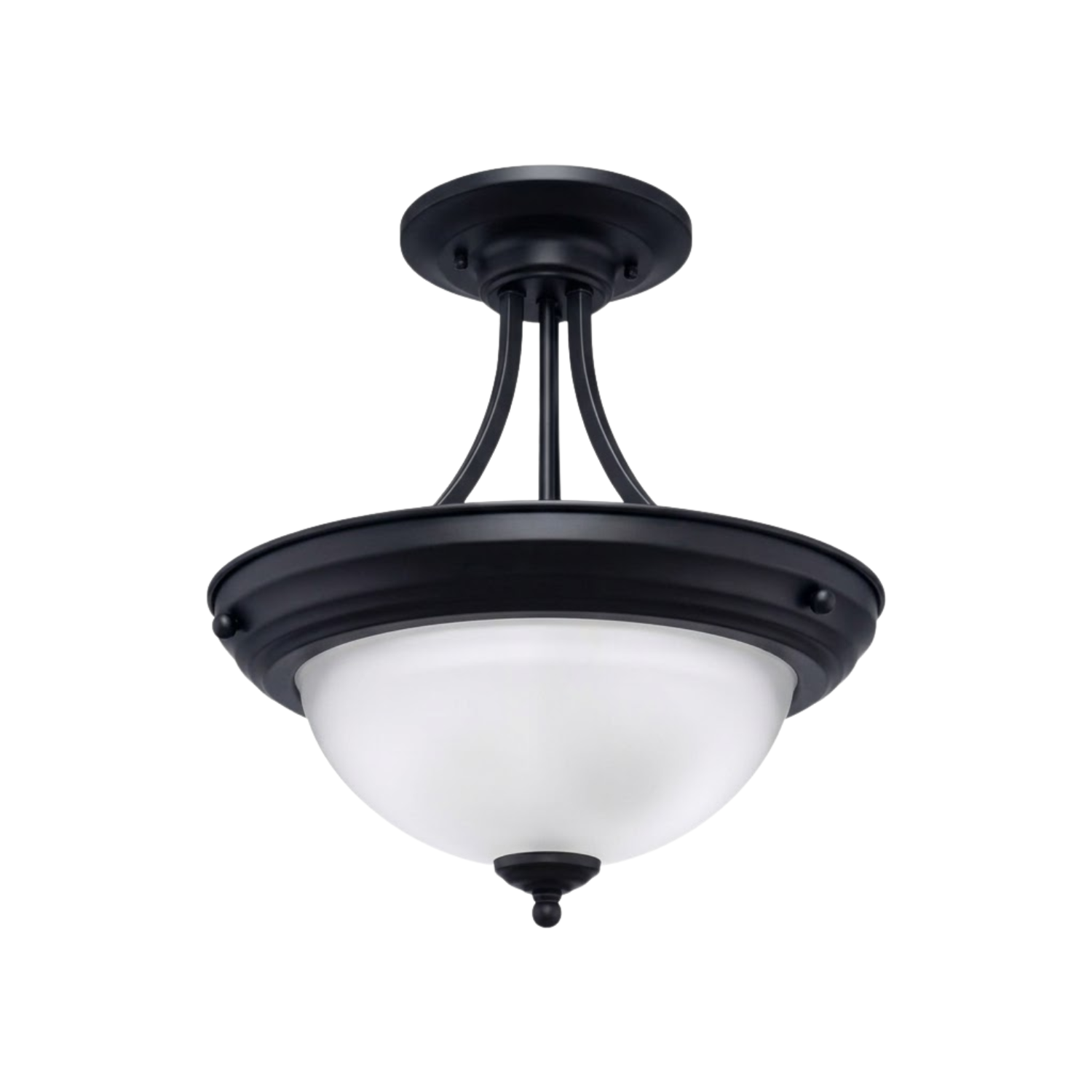 Semi-Flush Entry - White Glass - High-Design Pendants