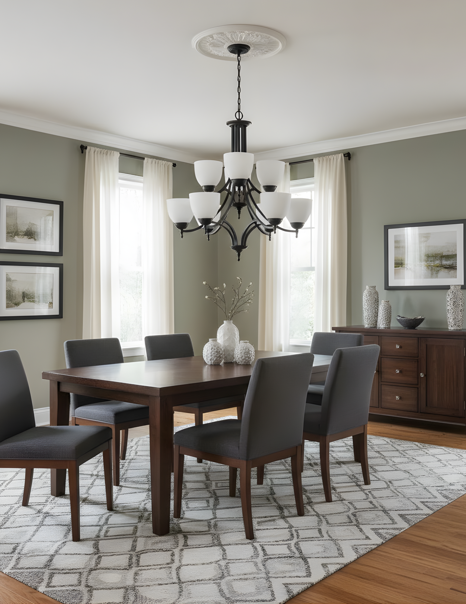 Fort Worth Upgrade 9-Light Chandelier - Chic Chandeliers in Matte Black