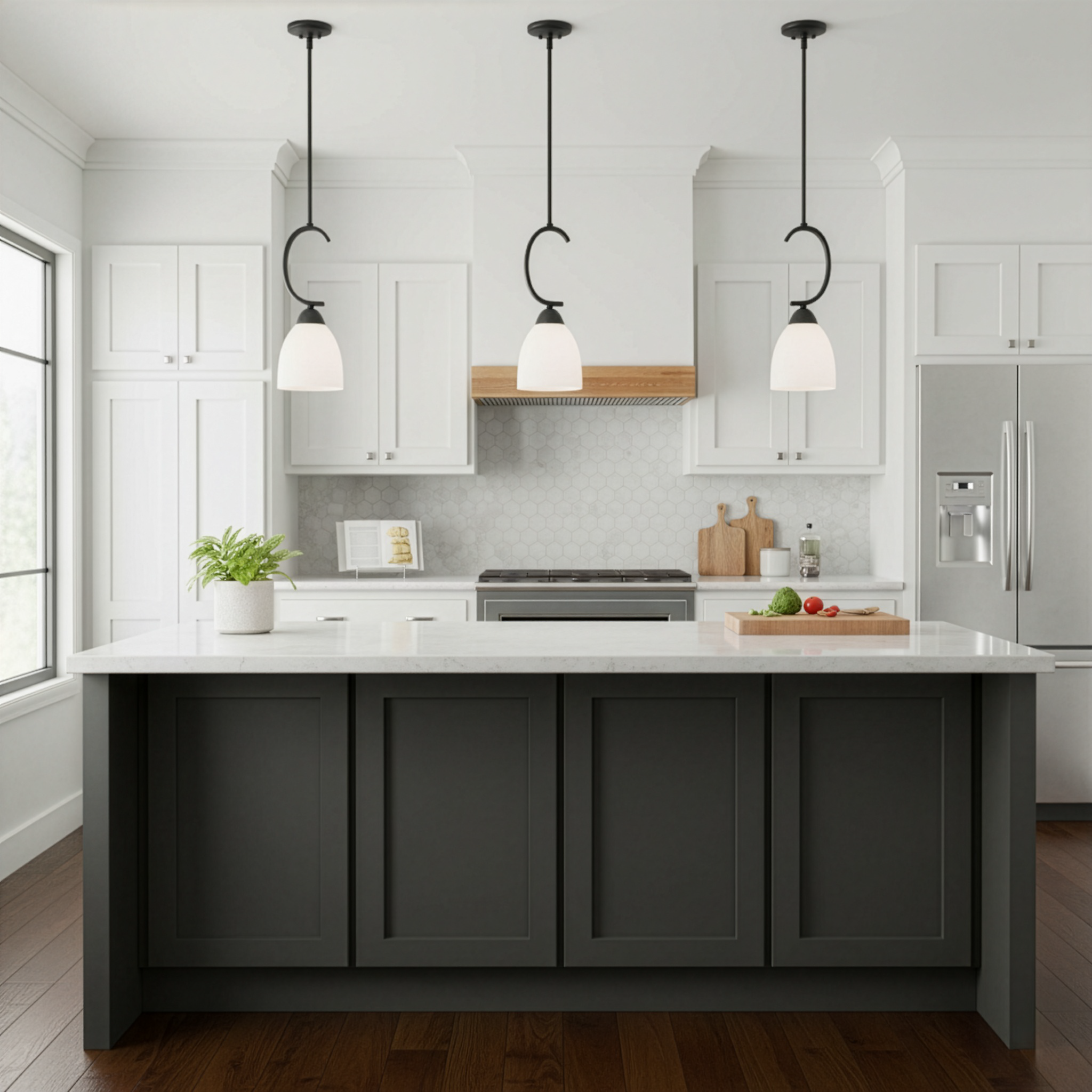 Victoria 1-Light Mini Pendant Tea Stain Glass Included - Transitional Pendants in Matte Black