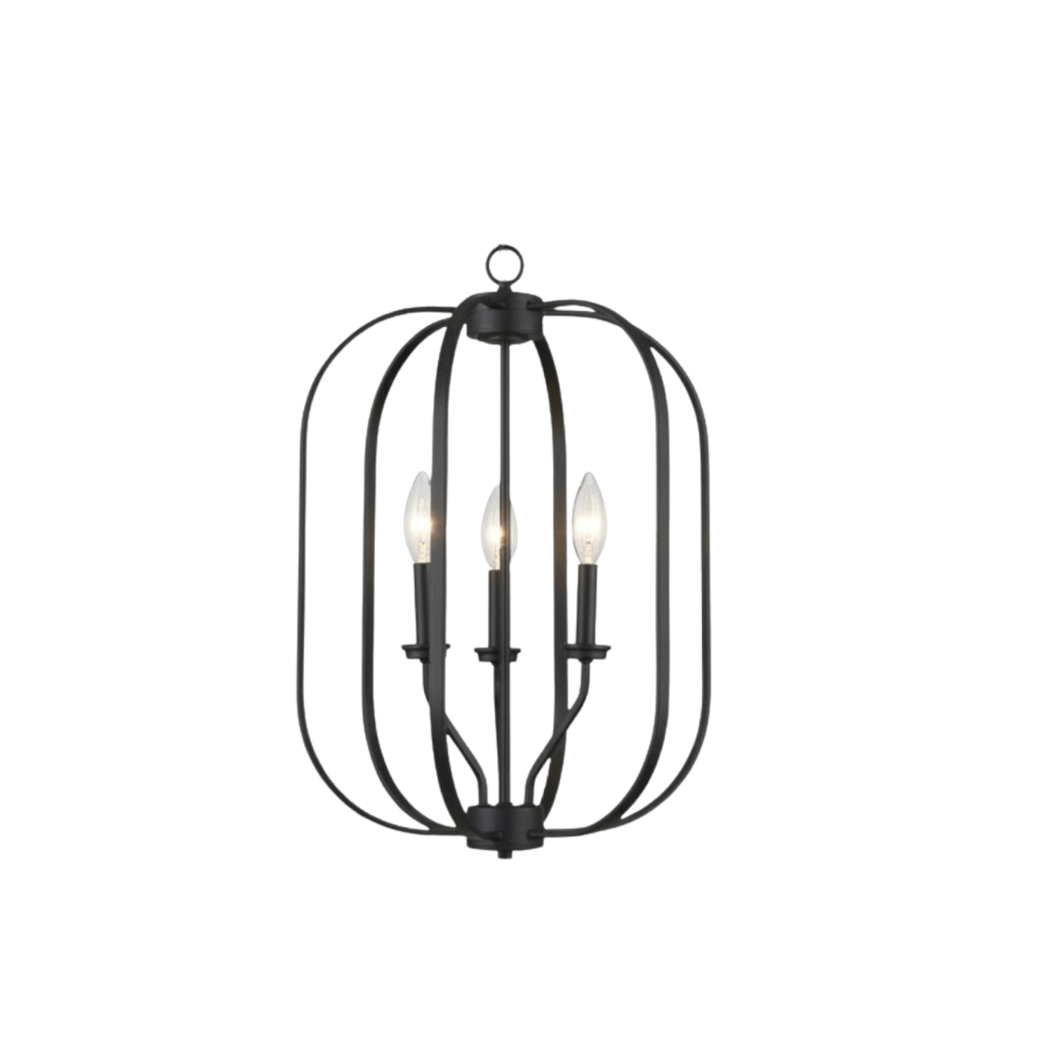 Victoria Series 3-Light Medium Entry Cage - Elegant Pendants