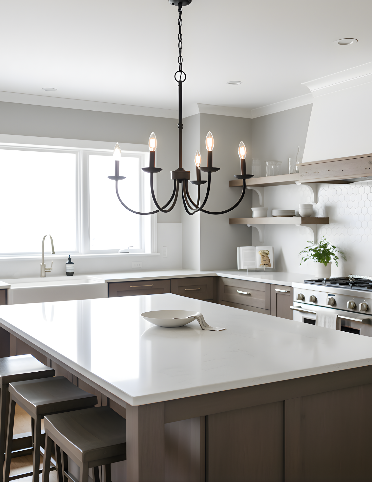 Laredo 5-Light Matte Black - No Glass - Transitional Chandeliers