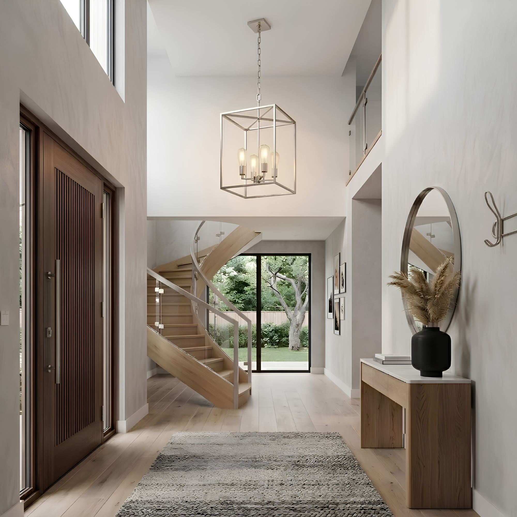 Rosslyn 4-Light Entry -NK ALL BRUSHED NICKEL - Eye-Catching Pendants