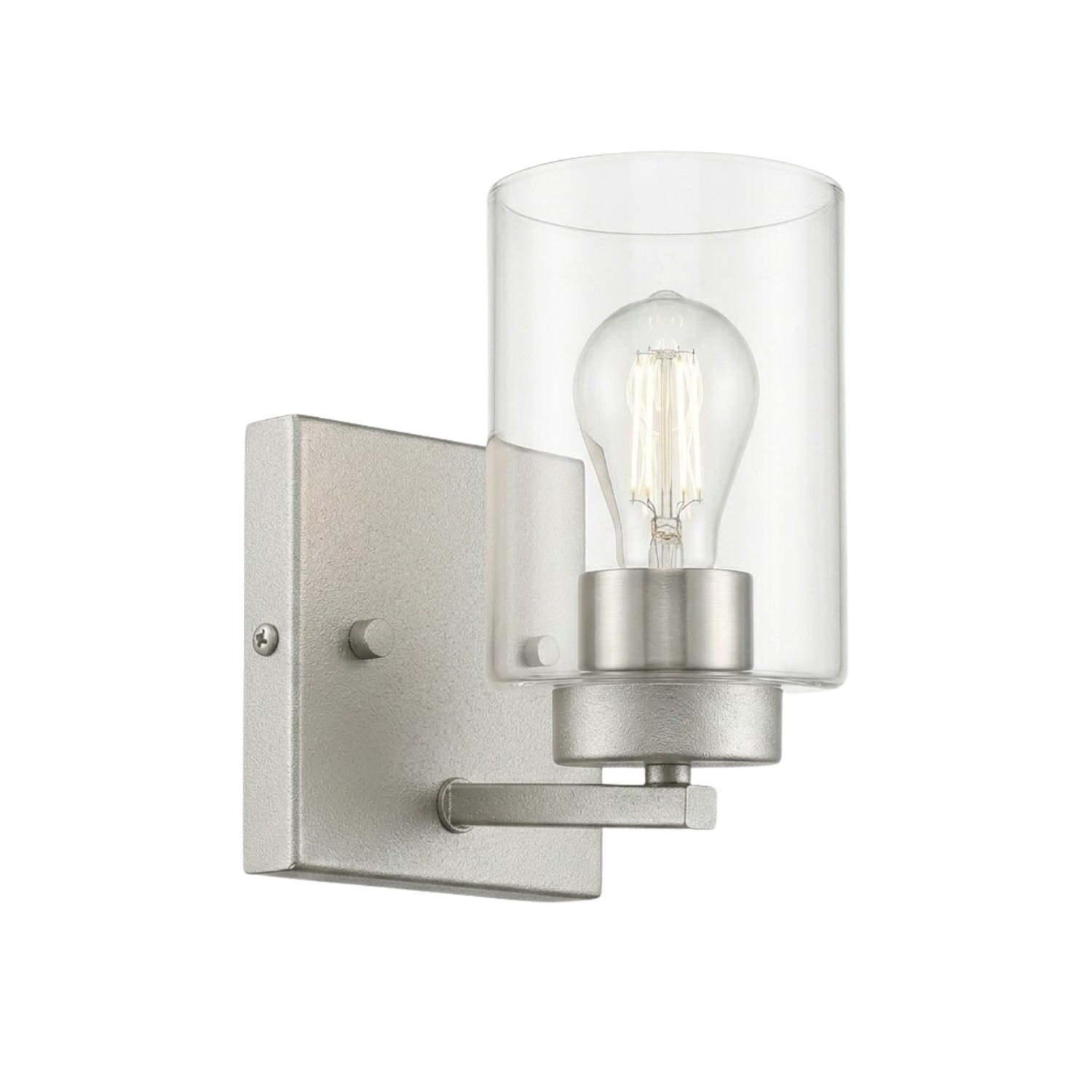 1-Light Clear Glass Sconce - Minimalist Vanities