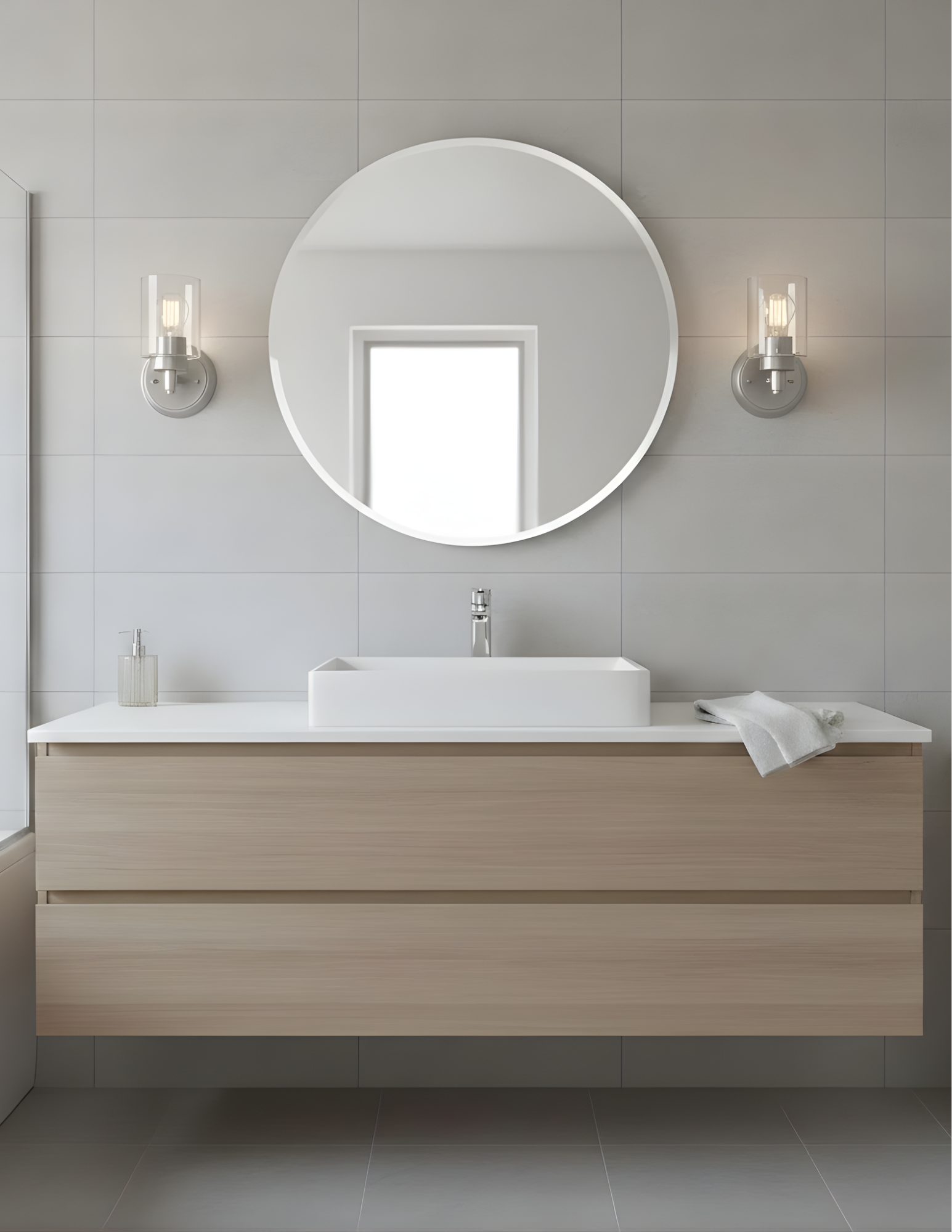 Mincio 1-Light Clear Glass Sconce - Clean-Line Wall Sconces