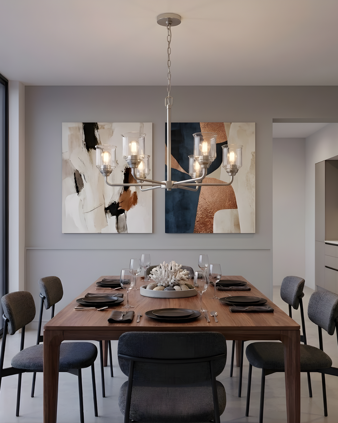Acheron 6-Light Clear Glass Chandelier - Versatile Chandeliers