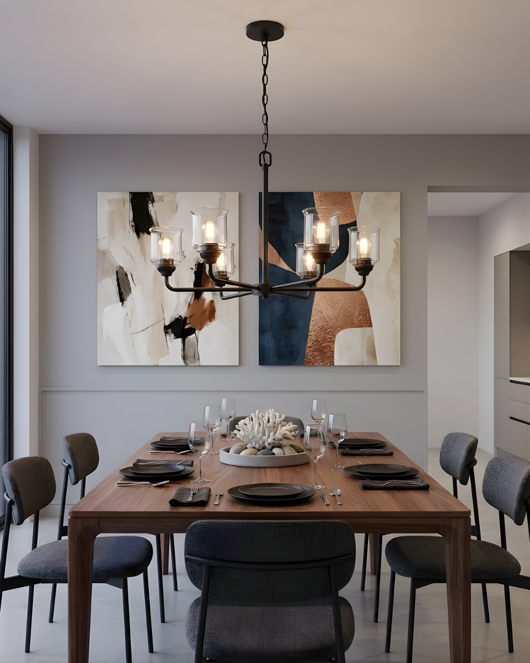 Acheron 6-Light Clear Glass Chandelier - Versatile Chandeliers
